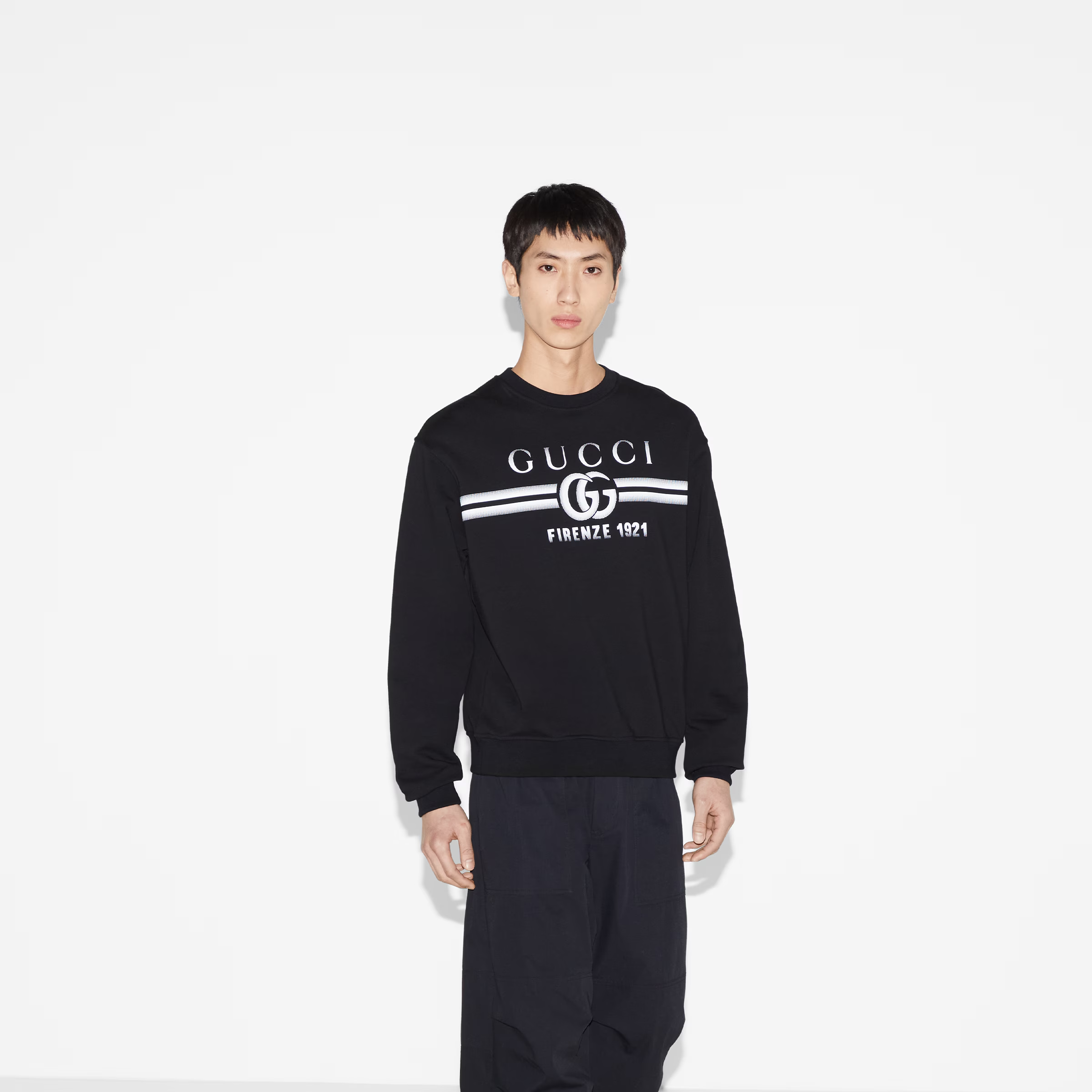 プリント コットンジャージー スウェットシャツ