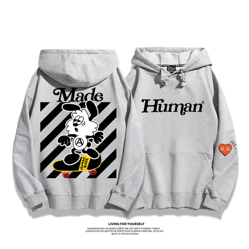 『スケートボード』アメリカントレンド『白黒ウサギ』カジュアルトレーナー