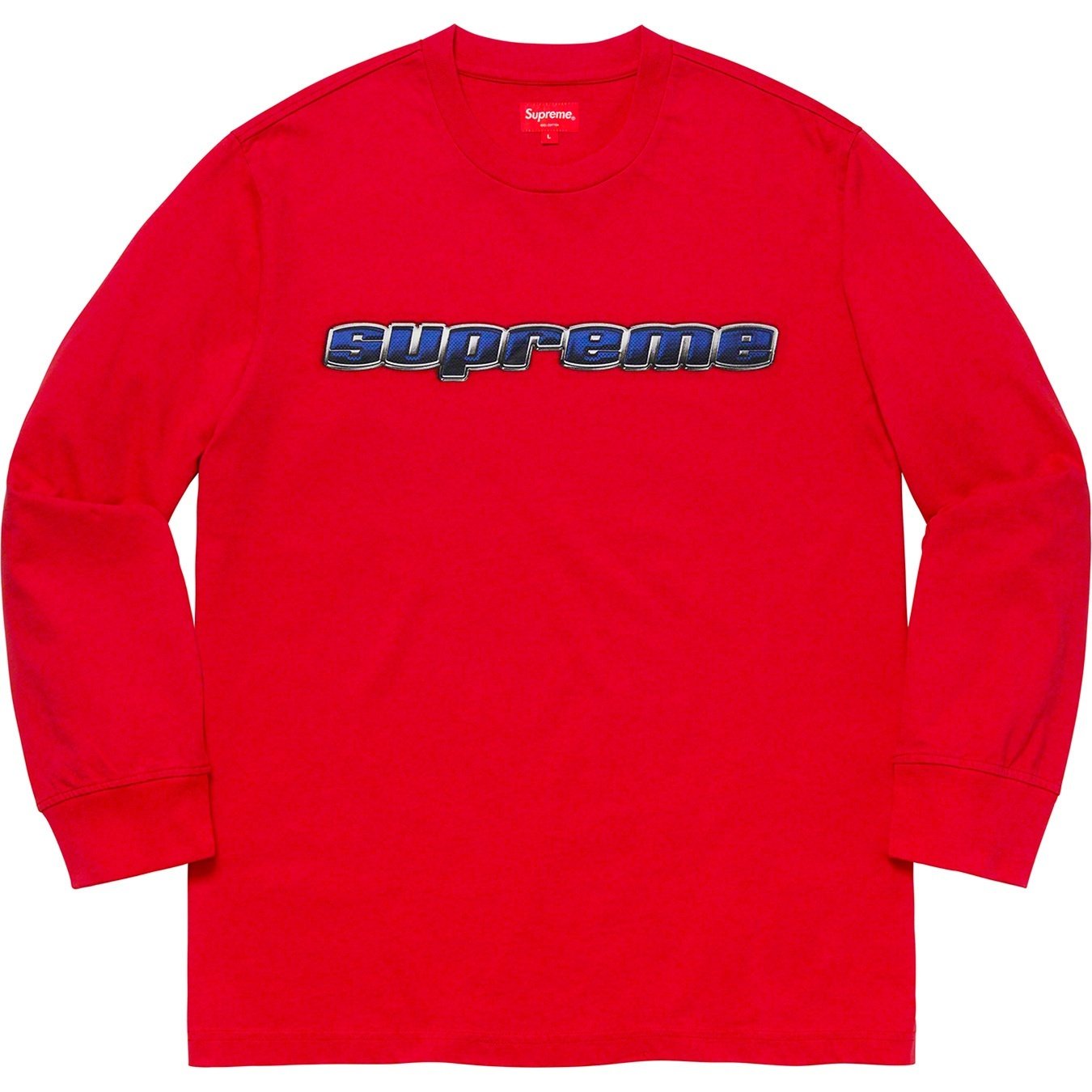 Supreme 19FW Chrome Logo L/S Top
