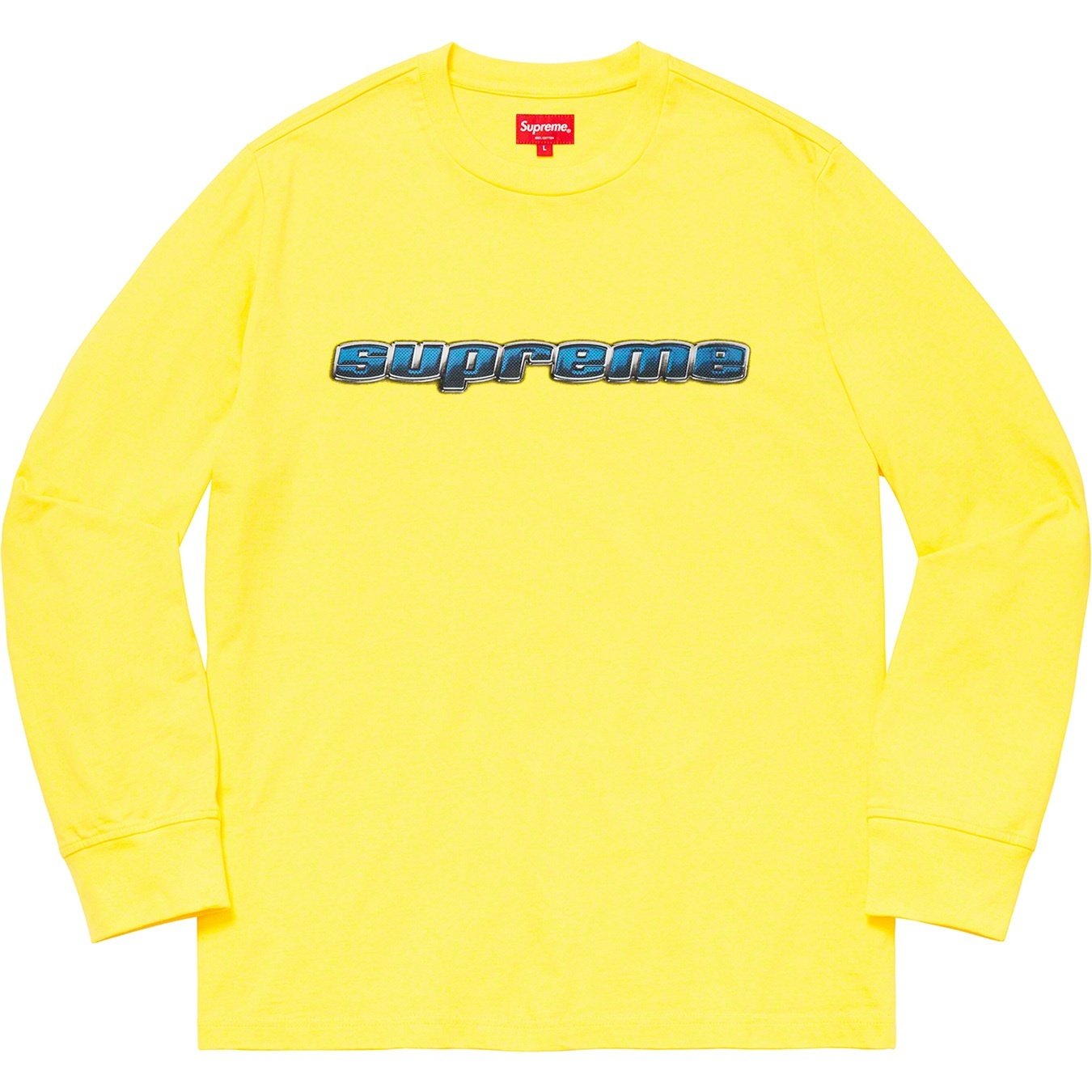 Supreme 19FW Chrome Logo L/S Top