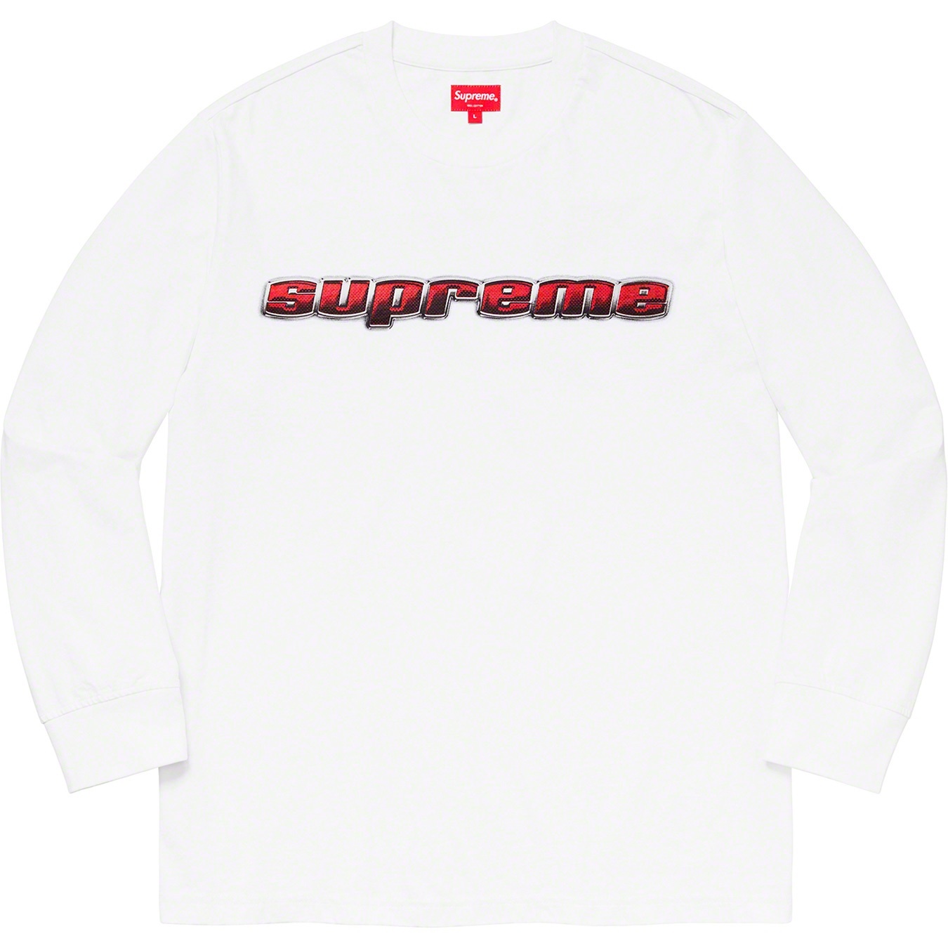 Supreme 19FW Chrome Logo L/S Top