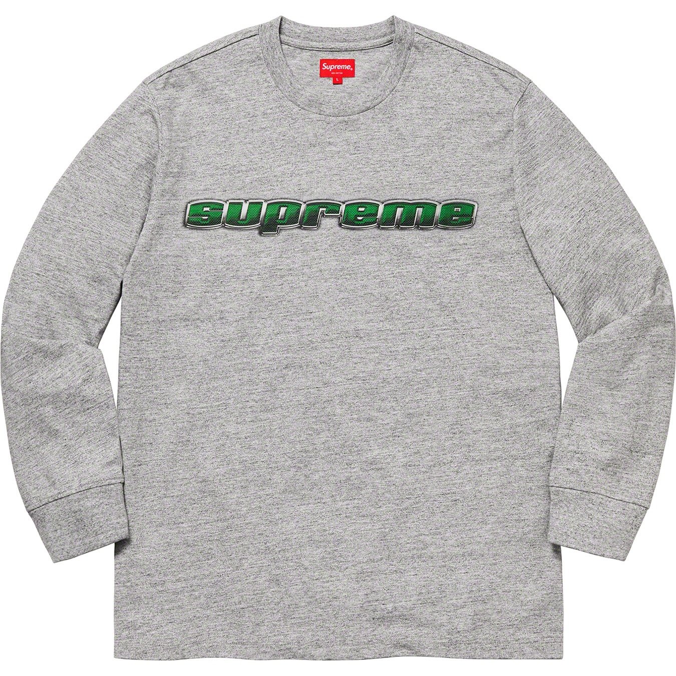 Supreme 19FW Chrome Logo L/S Top