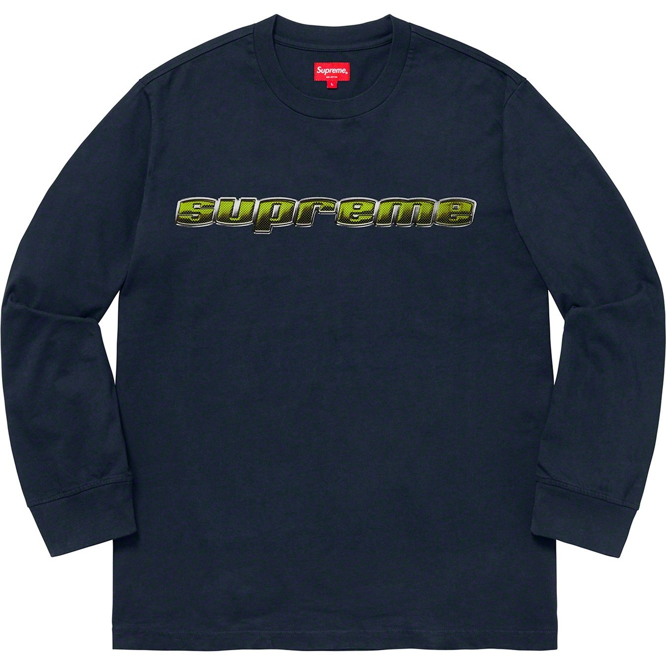 Supreme 19FW Chrome Logo L/S Top