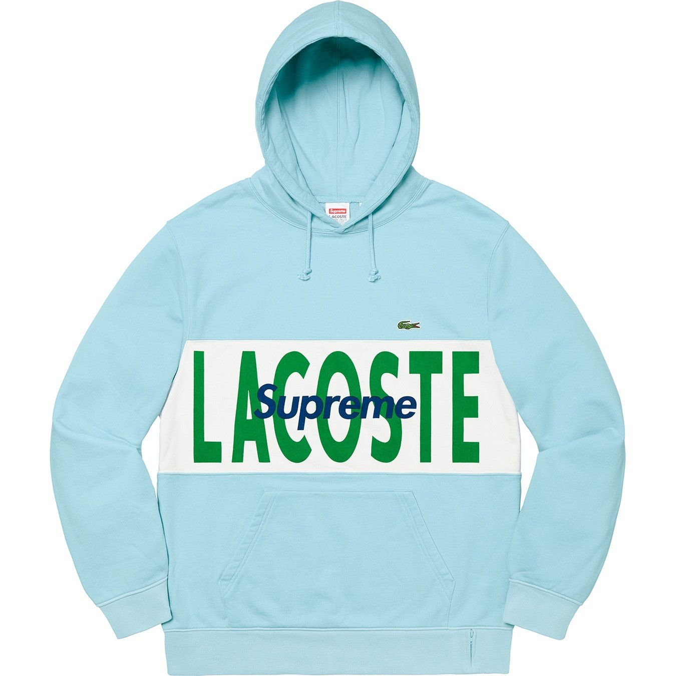 Supreme®/LACOSTE 19FW Logo Panel Hooded Sweatshirt