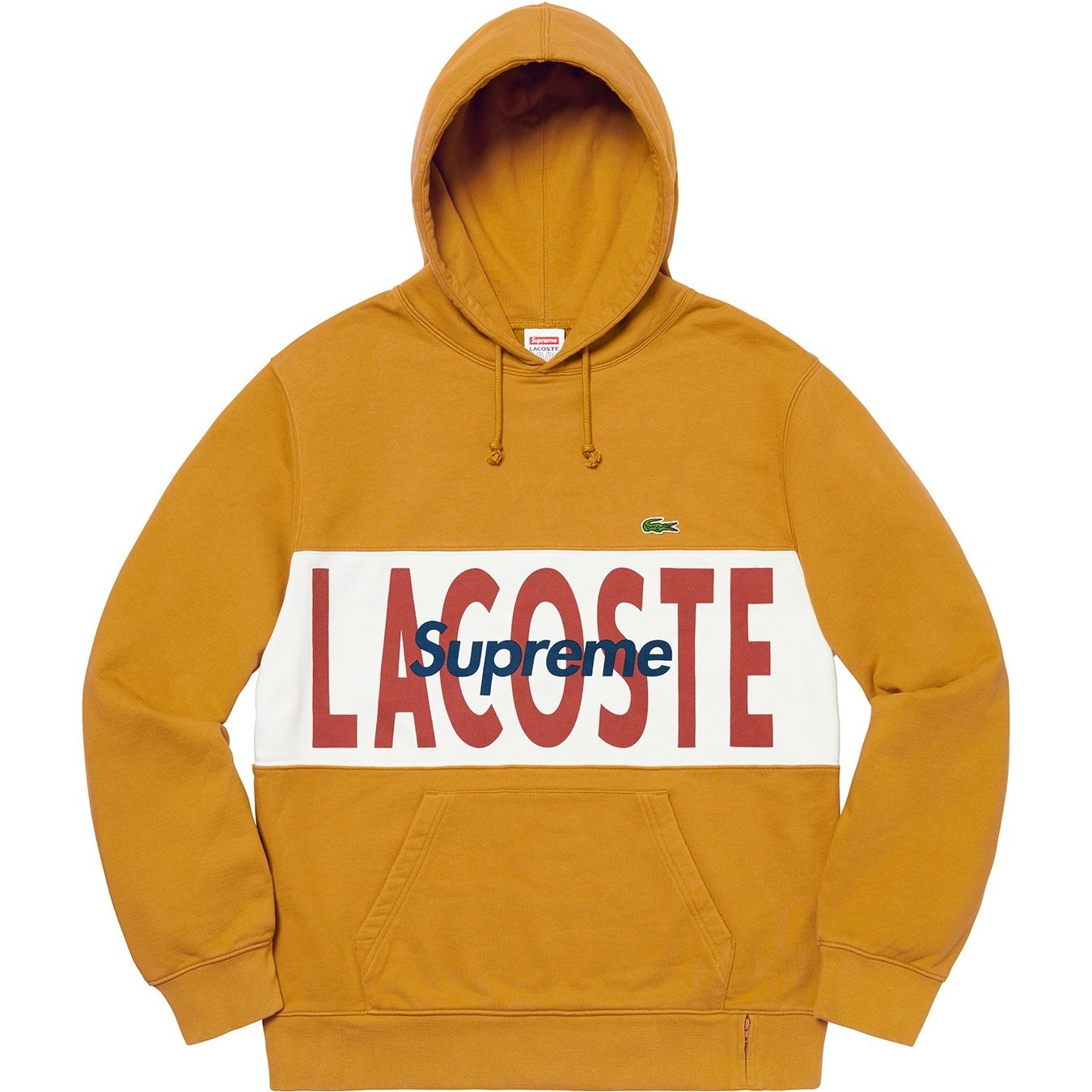 Supreme®/LACOSTE 19FW Logo Panel Hooded Sweatshirt
