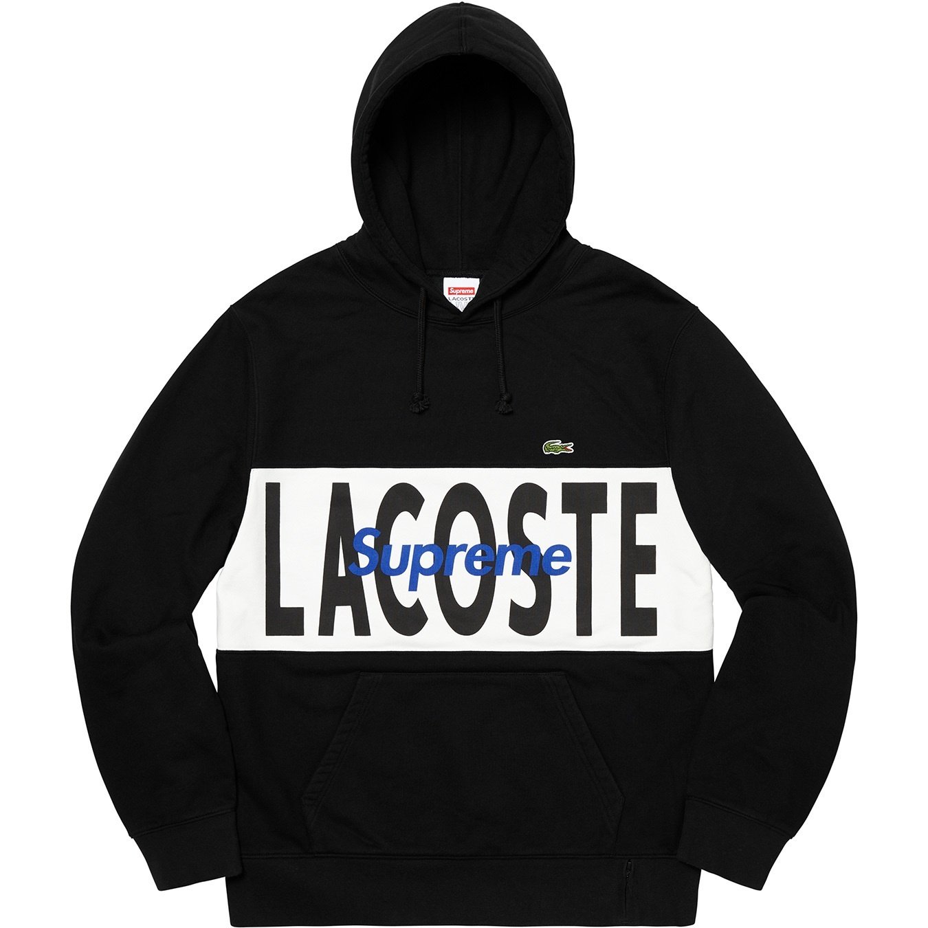 Supreme®/LACOSTE 19FW Logo Panel Hooded Sweatshirt