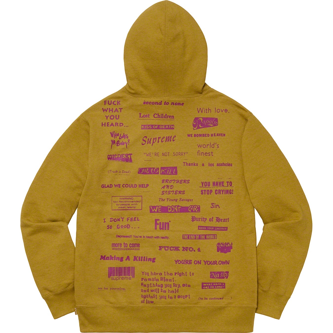 Supreme® 19FW Stop Crying Hooded Sweatshirt