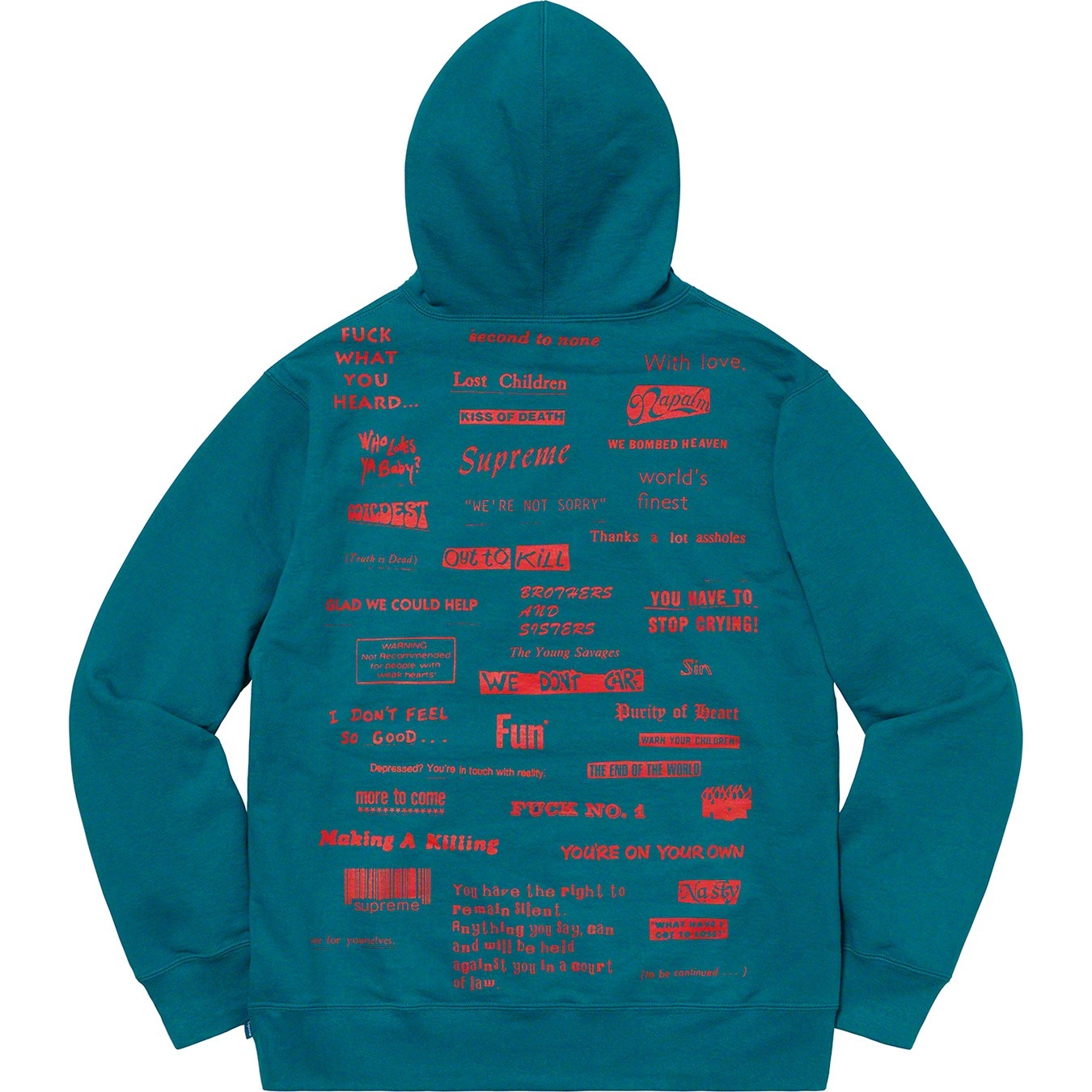 Supreme® 19FW Stop Crying Hooded Sweatshirt