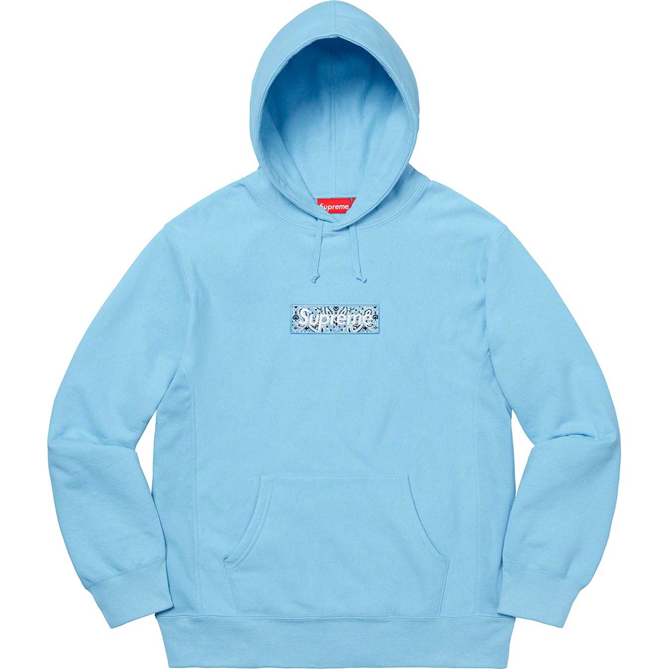 Supreme 19FW Bandana Box Logo Hooded Sweatshirt