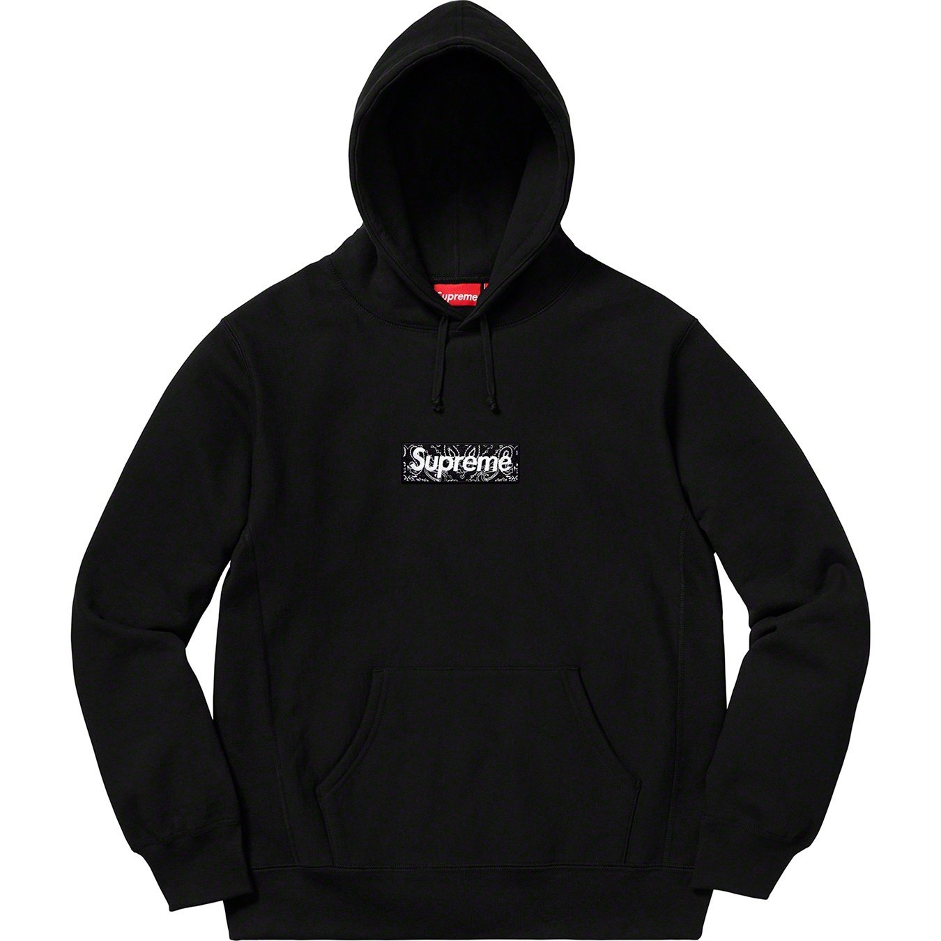 Supreme 19FW Bandana Box Logo Hooded Sweatshirt