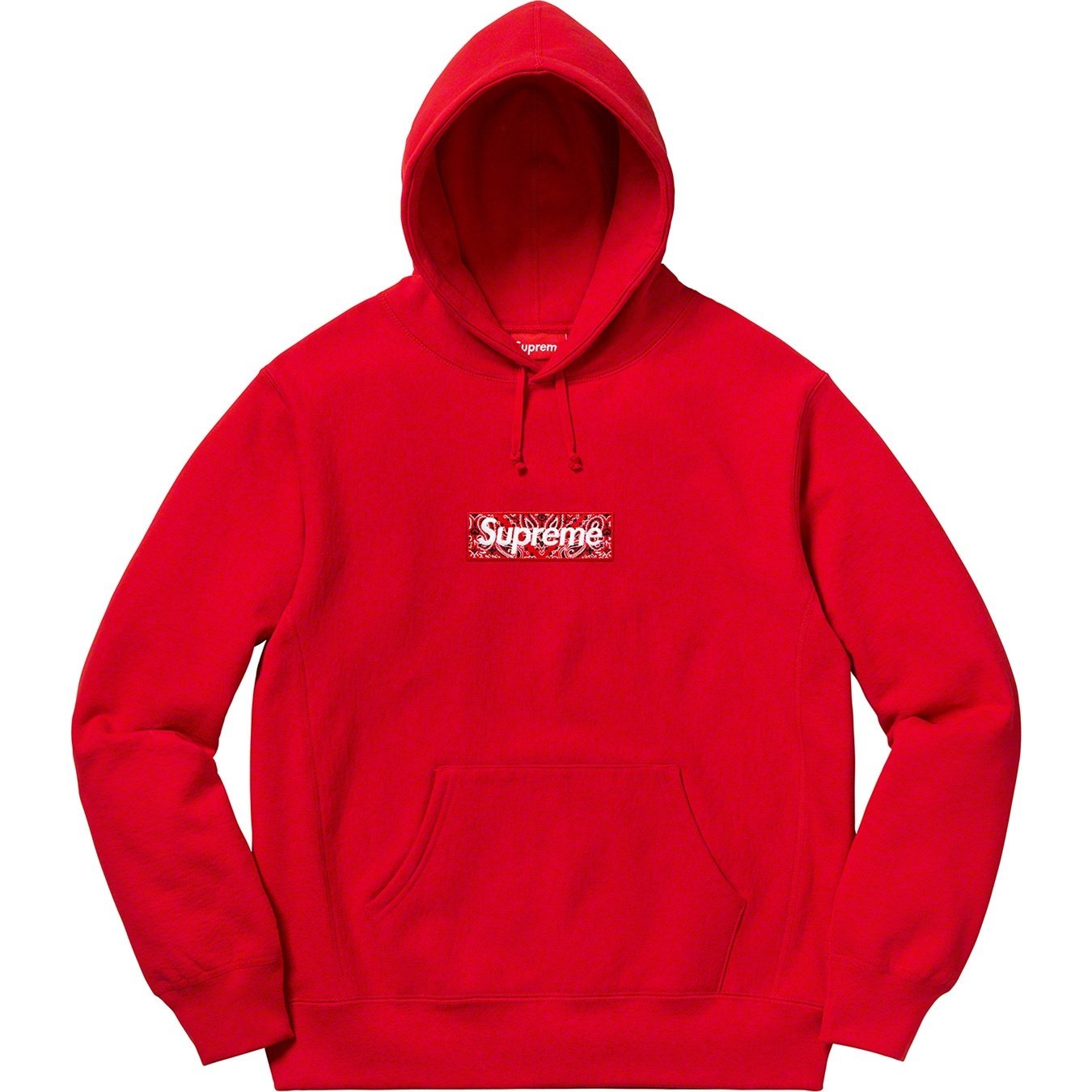 Supreme 19FW Bandana Box Logo Hooded Sweatshirt