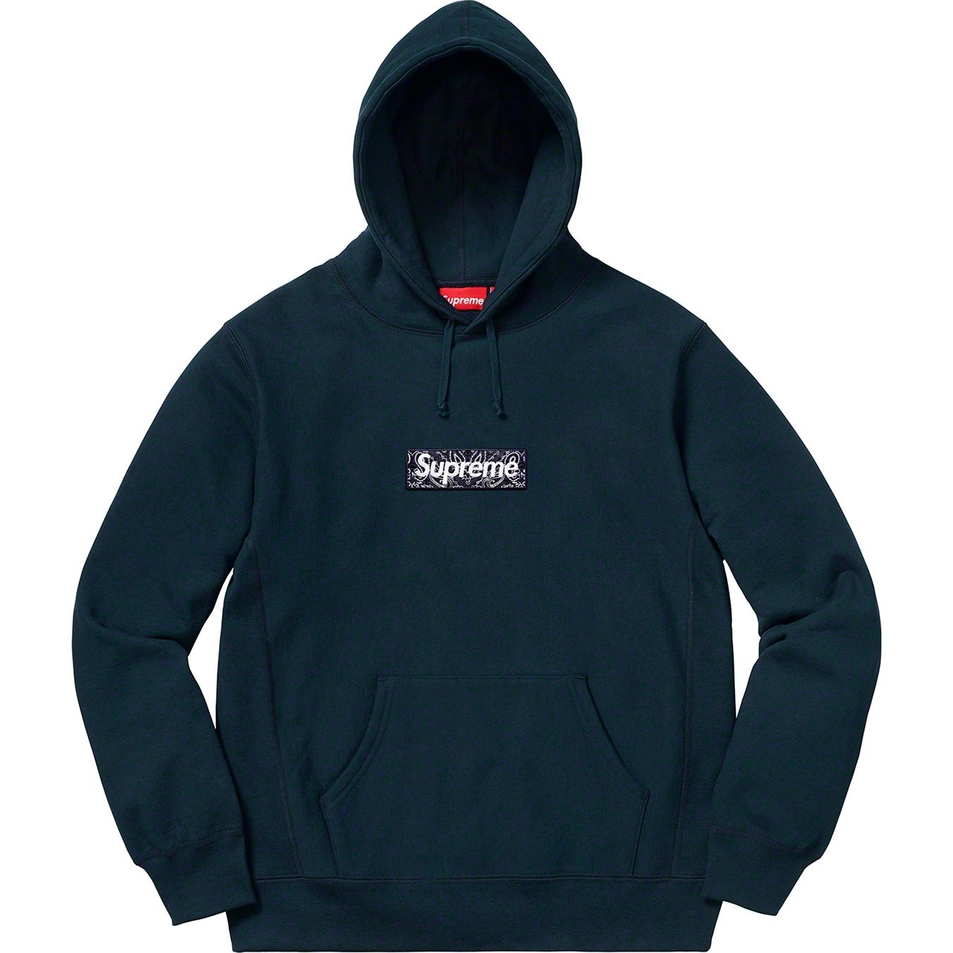 Supreme 19FW Bandana Box Logo Hooded Sweatshirt