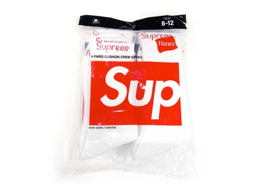 Supreme / Hanes Crew Socks (4 Pack) （SUP-SS21-068）5点未満の場合は発送いたしません