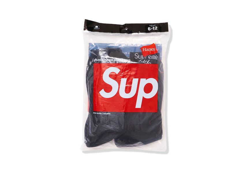 Supreme / Hanes Crew Socks (4 Pack) （SUP-SS21-068）5点未満の場合は発送いたしません