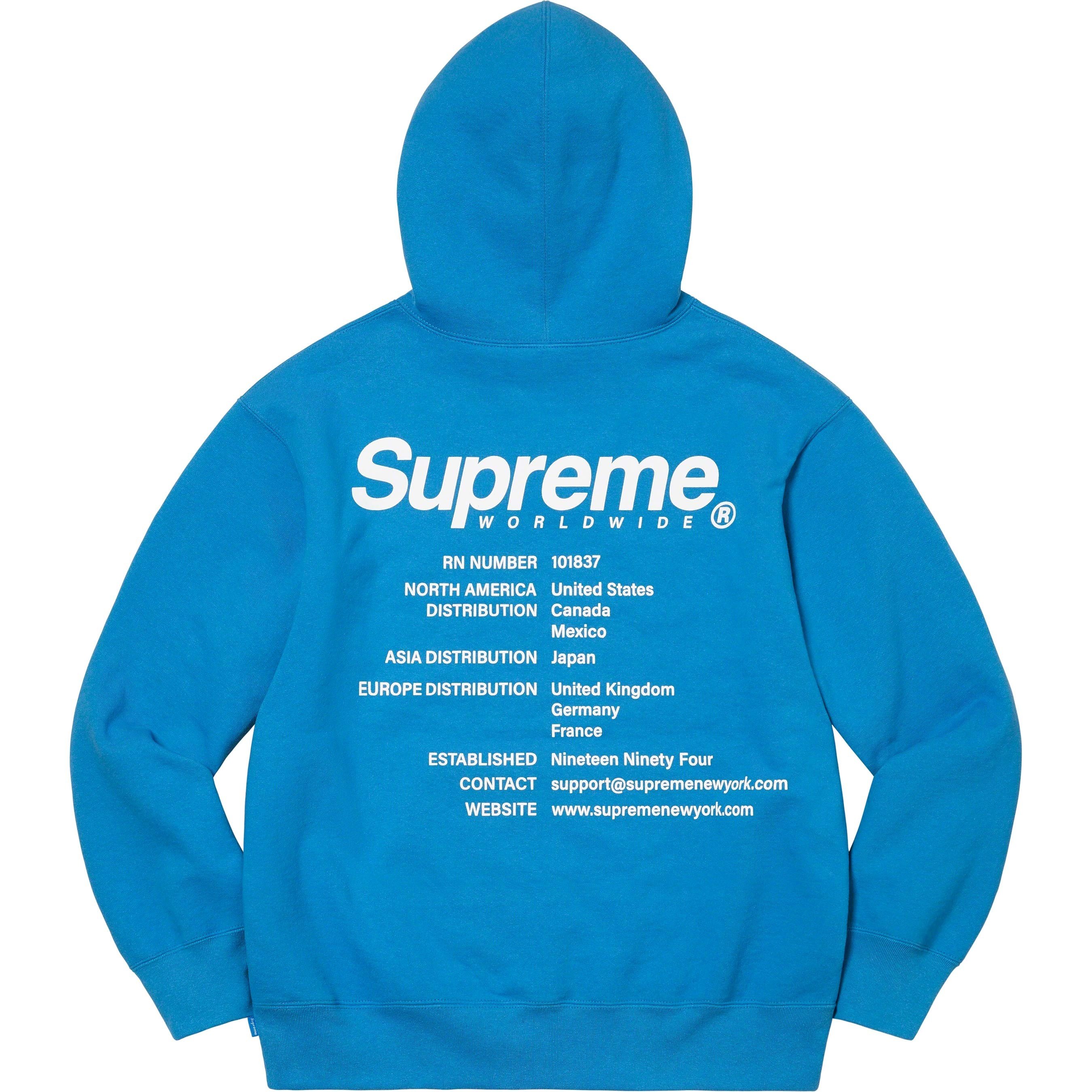Supreme 23FW Worldwide Hooded Sweatshirt