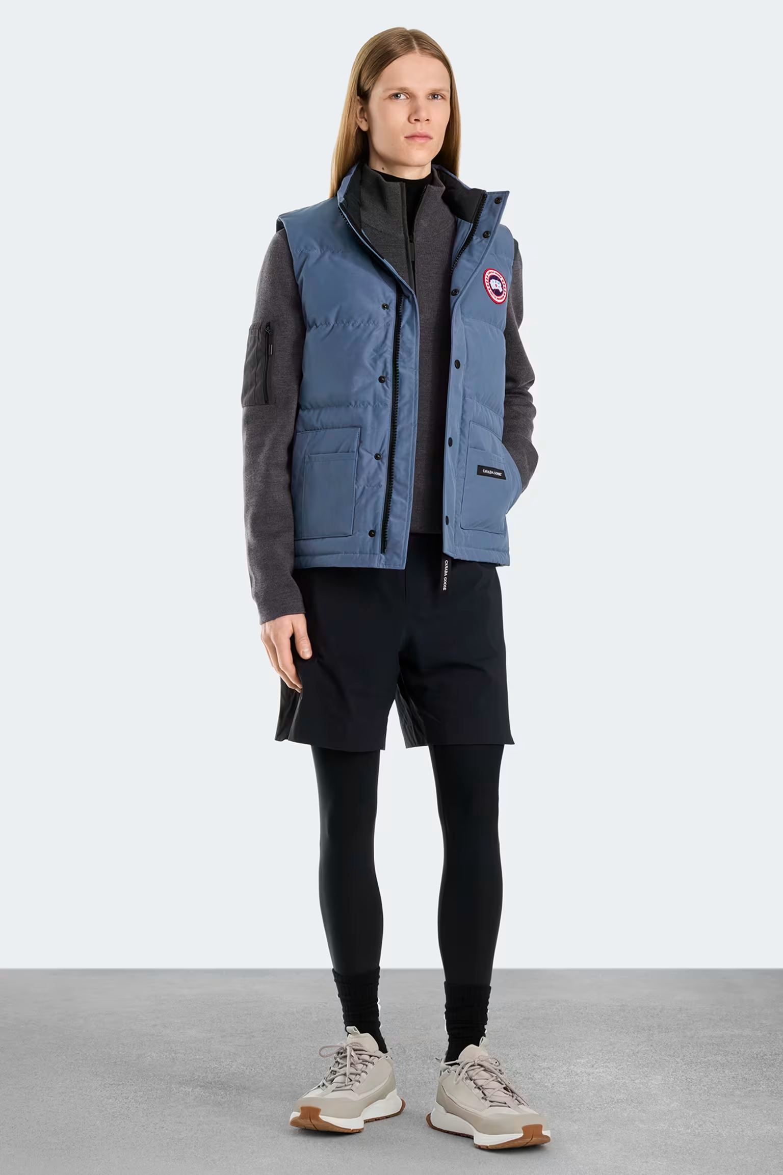 カナダグース フリースタイル クルーベスト ユニセックス (オゾンブルー)