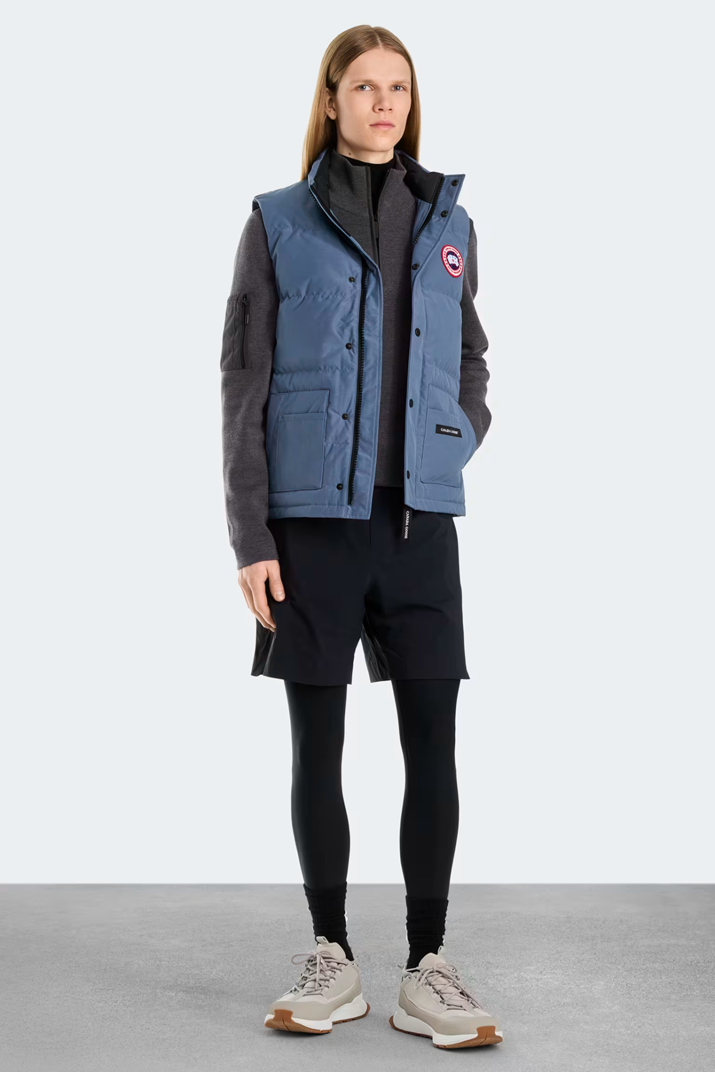 カナダグース フリースタイル クルーベスト ユニセックス (オゾンブルー)