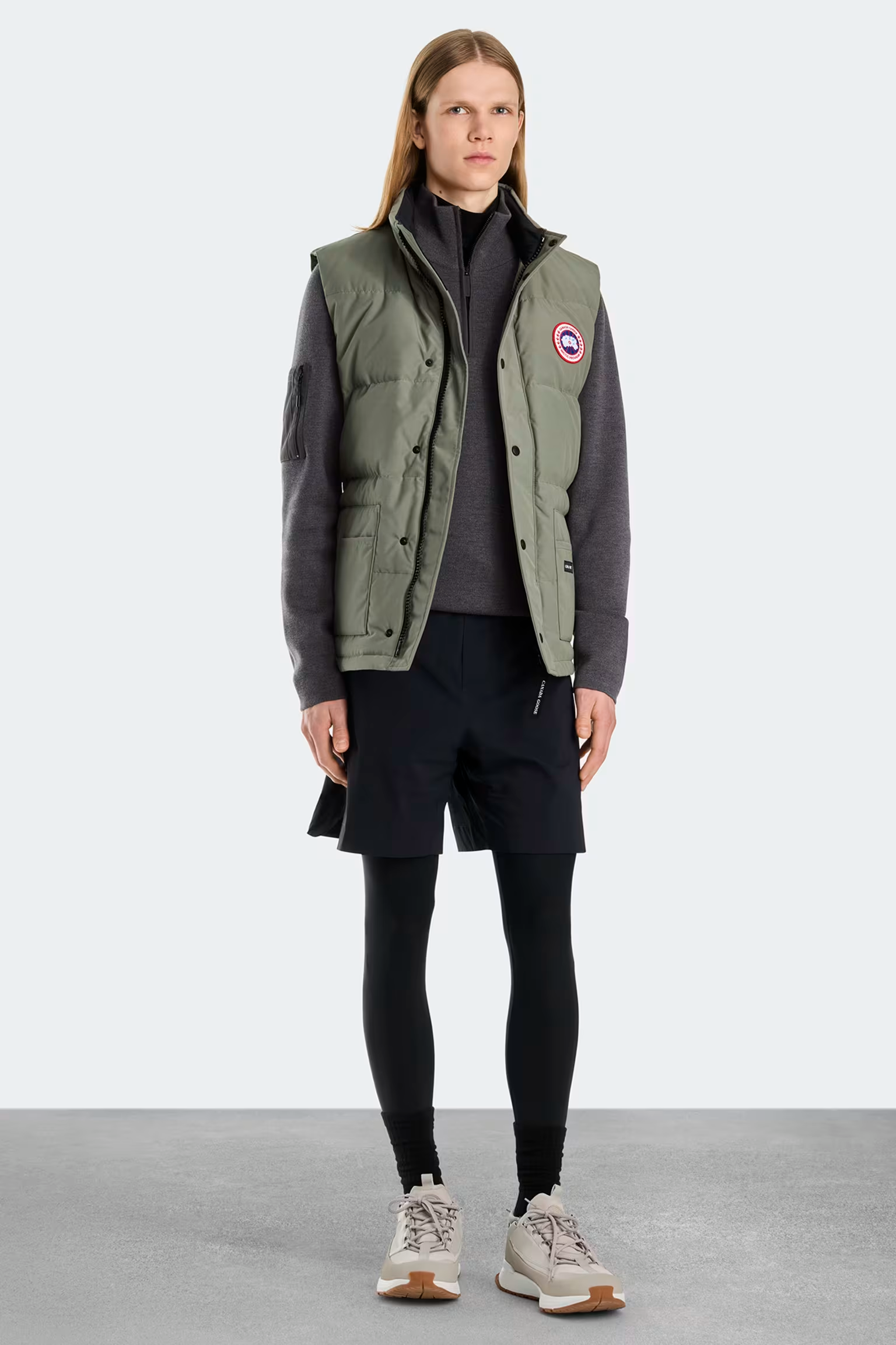 カナダグース フリースタイル クルーベスト ユニセックス (セージブラシ)