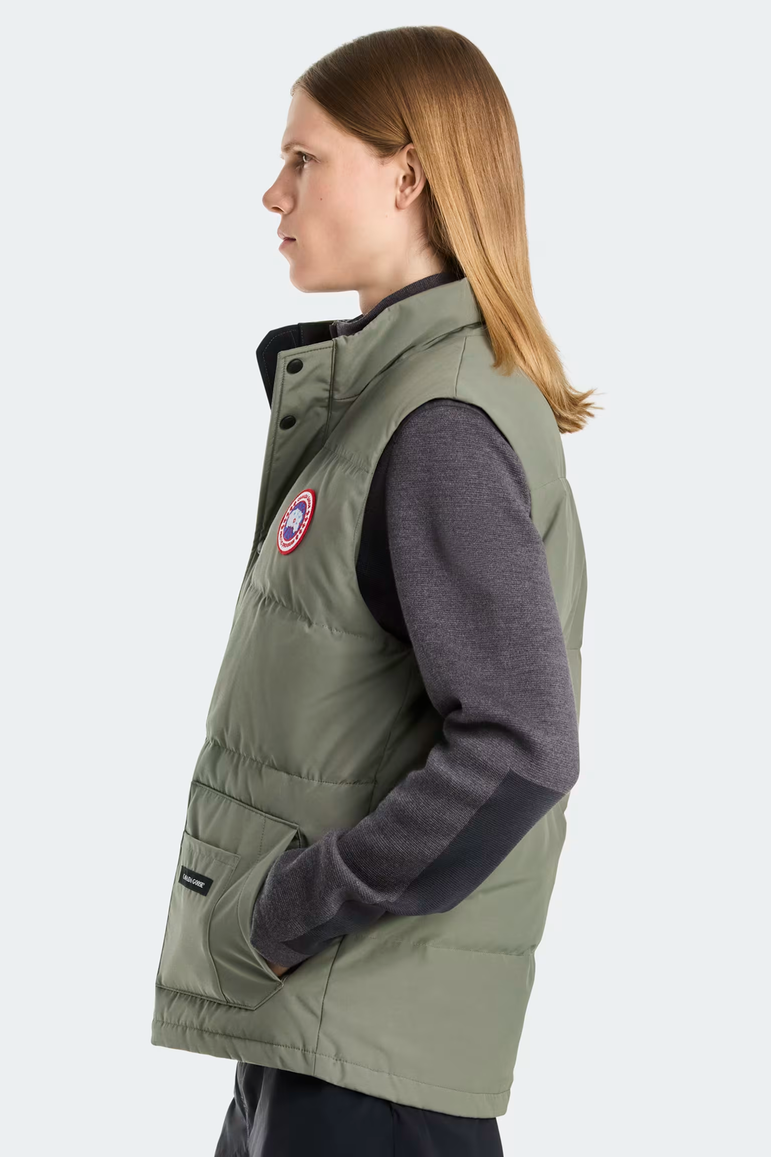 カナダグース フリースタイル クルーベスト ユニセックス (セージブラシ)