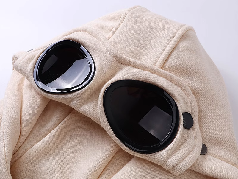 Diagonal Raised Fleece Goggle Sweatshirt カラー: Apricot