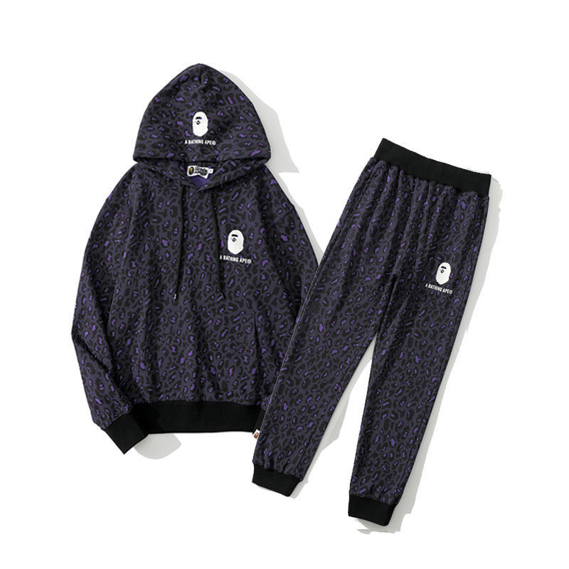 【送料無料、代金引換】A BATHING APE(エイプ) フルセット ロゴバッジ付きパンツ ジッパー付きパーカー