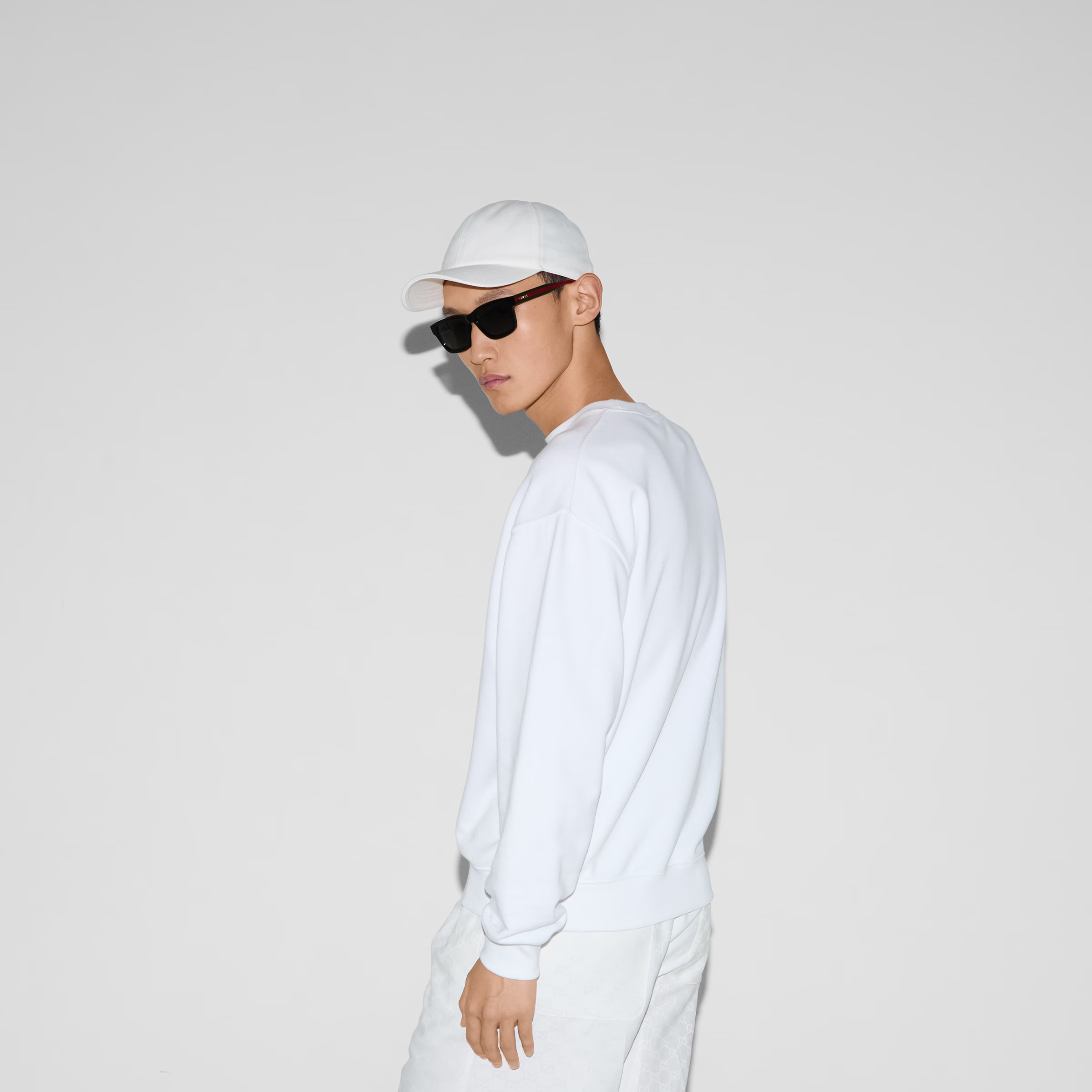 コットンジャージー プリント スウェットシャツ