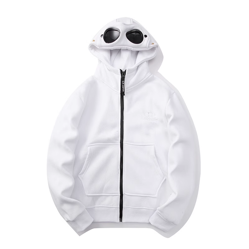 Diagonal Raised Fleece Goggle Sweatshirt カラー: Grayish White