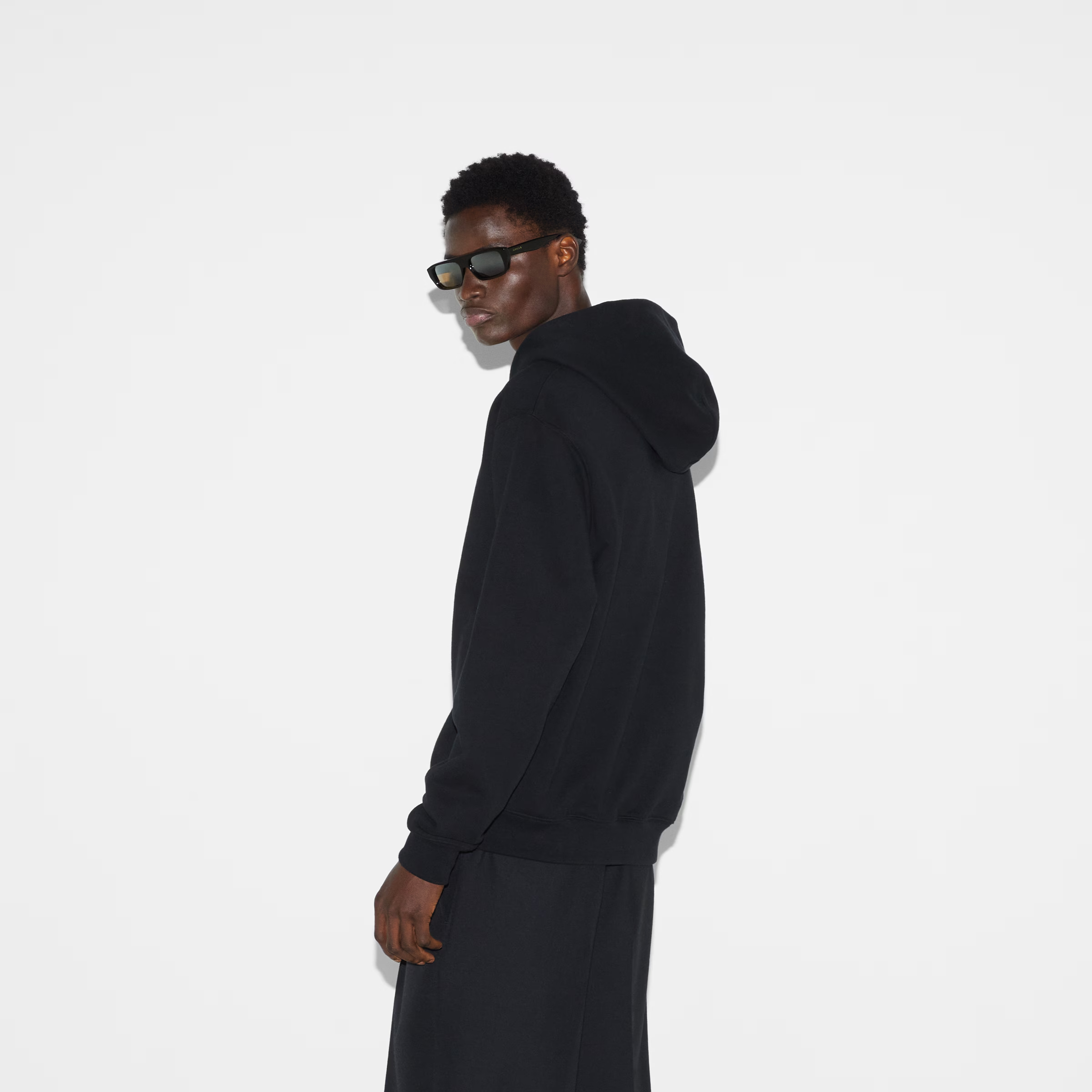 コットンジャージー フーデッド スウェットシャツ