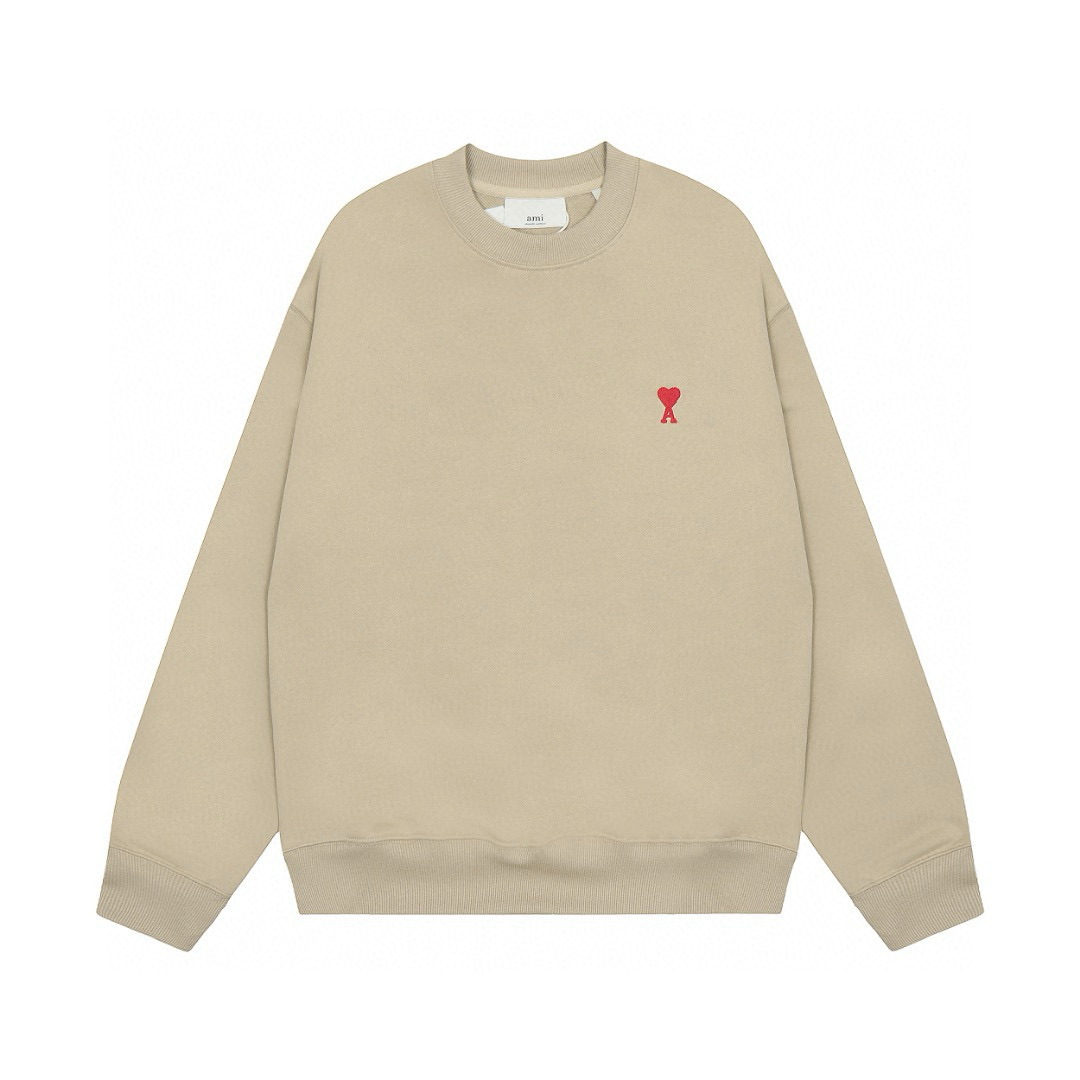 AMI PARIS ハート ロゴ コットン 刺繍 長袖 Tシャツ★人気★
