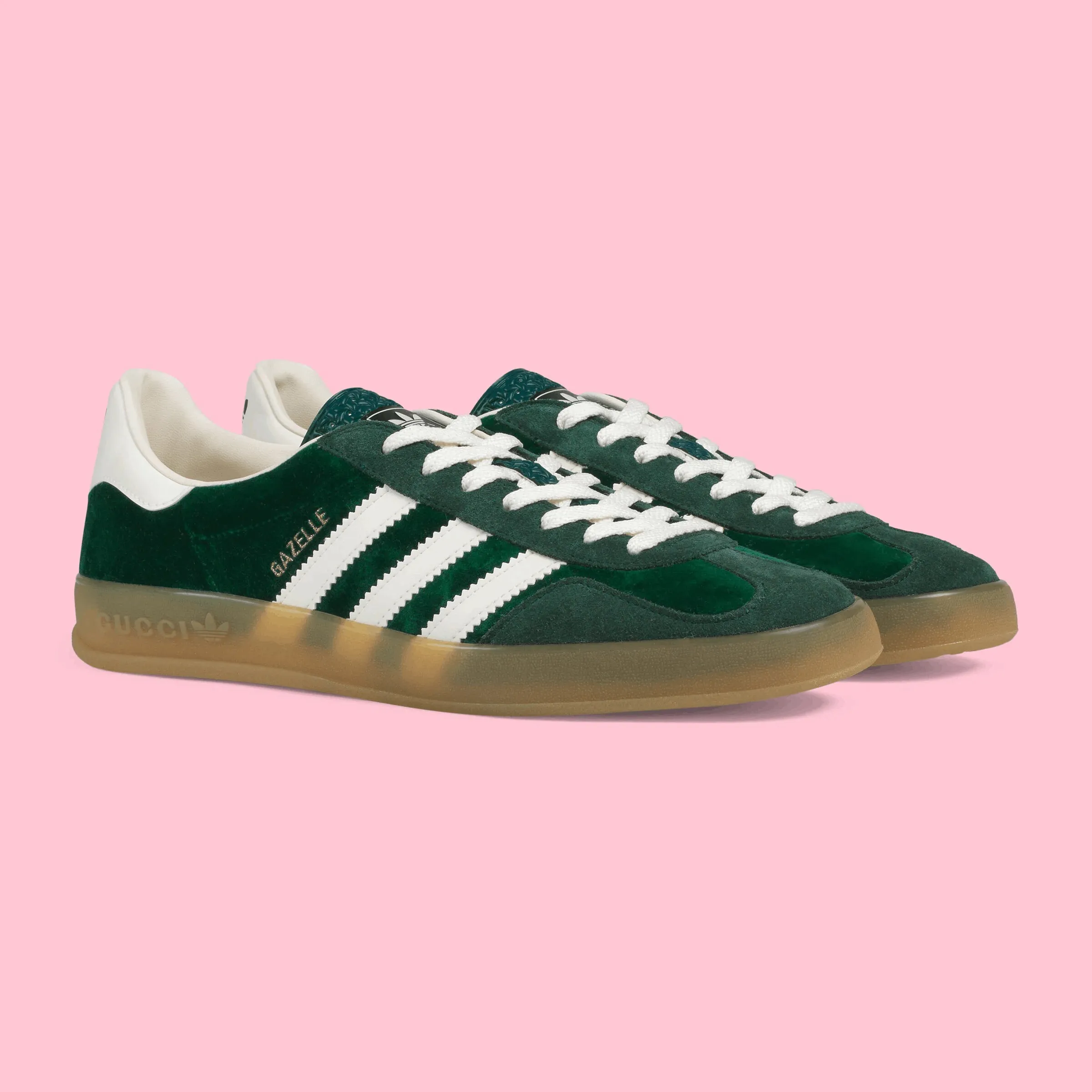 【GUCCI】× ADIDASコラボ Gazelle スニーカー(緑)商品番号: sku1718966604863