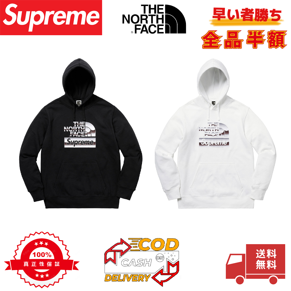 Supreme®/The North Face® 18FW Metallic Logo Hooded Sweatshirt