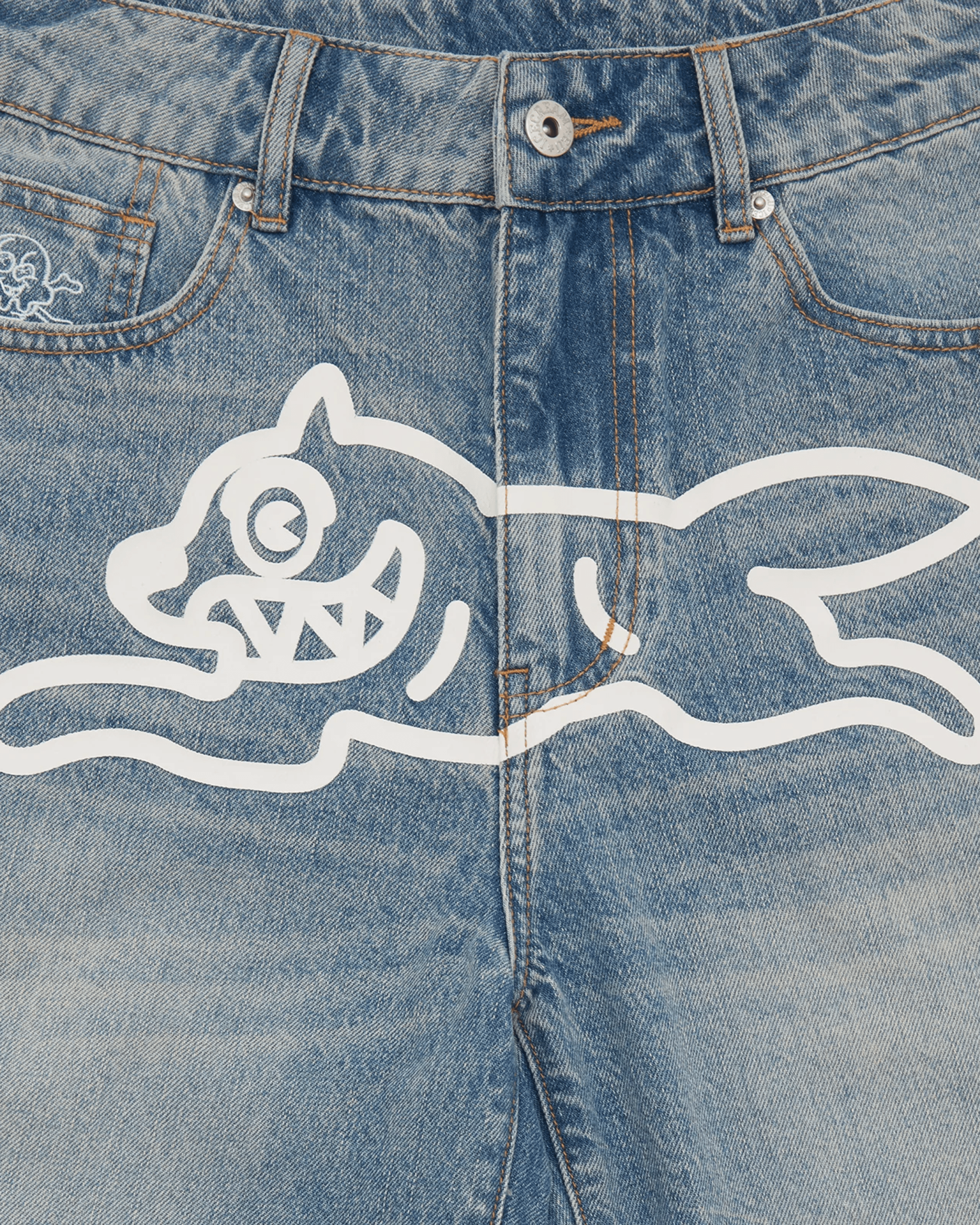 ICECREAM  Running Dog Denim Shorts