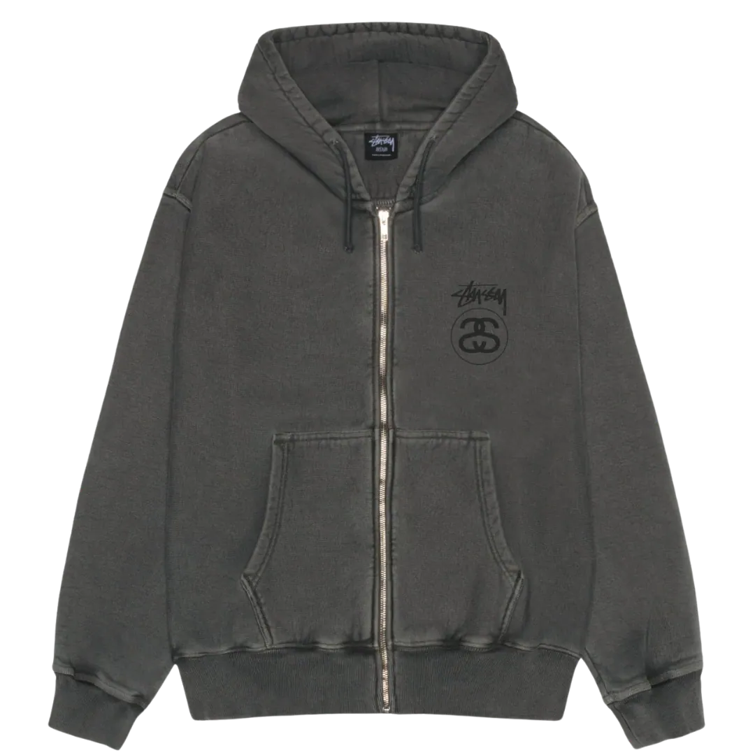 Stussy 25FW STOCK LINK PIG DYED ZIP HOODIE 