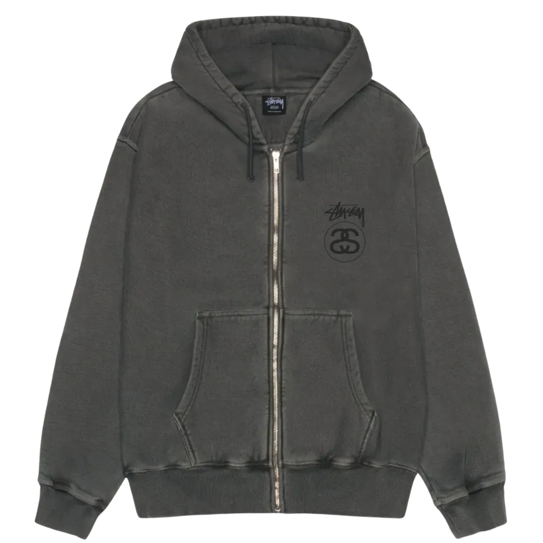 Stussy 25FW STOCK LINK PIG DYED ZIP HOODIE 