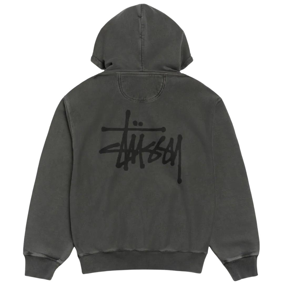 Stussy 25FW BASIC STÜSSY ZIP HOODIE PIGMENT DYED
