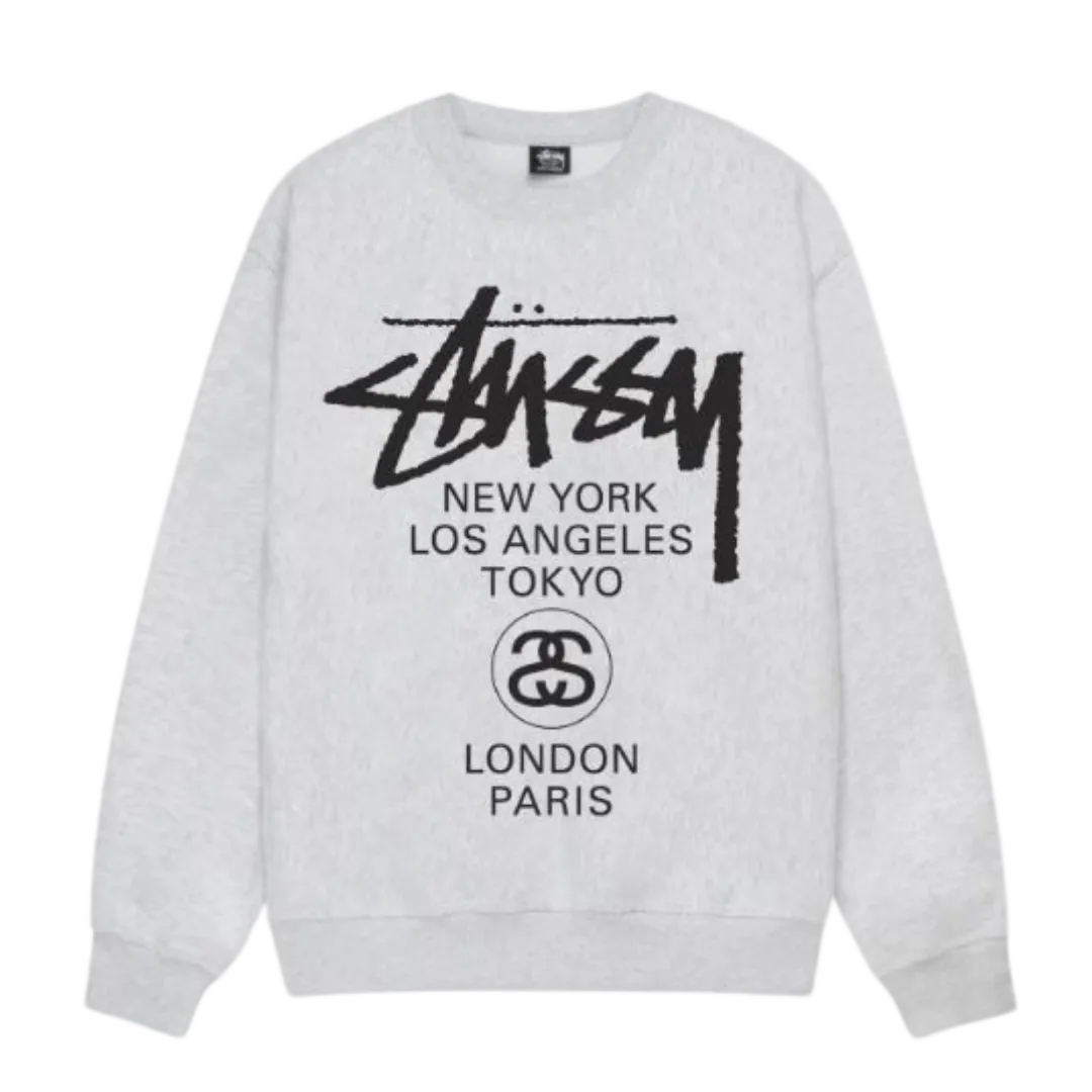 Stussy 25FW WORLD TOUR CREW Crewneck Sweatshirt