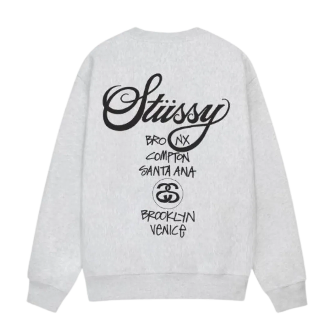 Stussy 25FW WORLD TOUR CREW Crewneck Sweatshirt