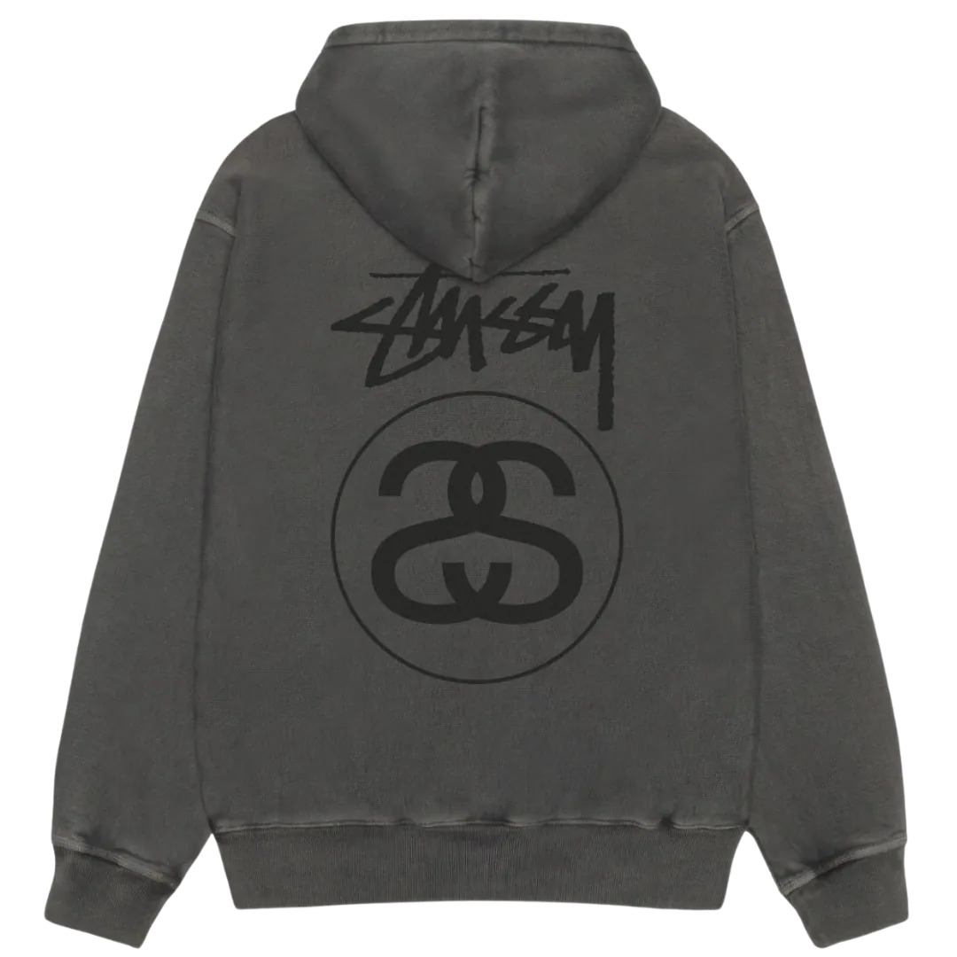 Stussy 25FW STOCK LINK PIG DYED ZIP HOODIE 