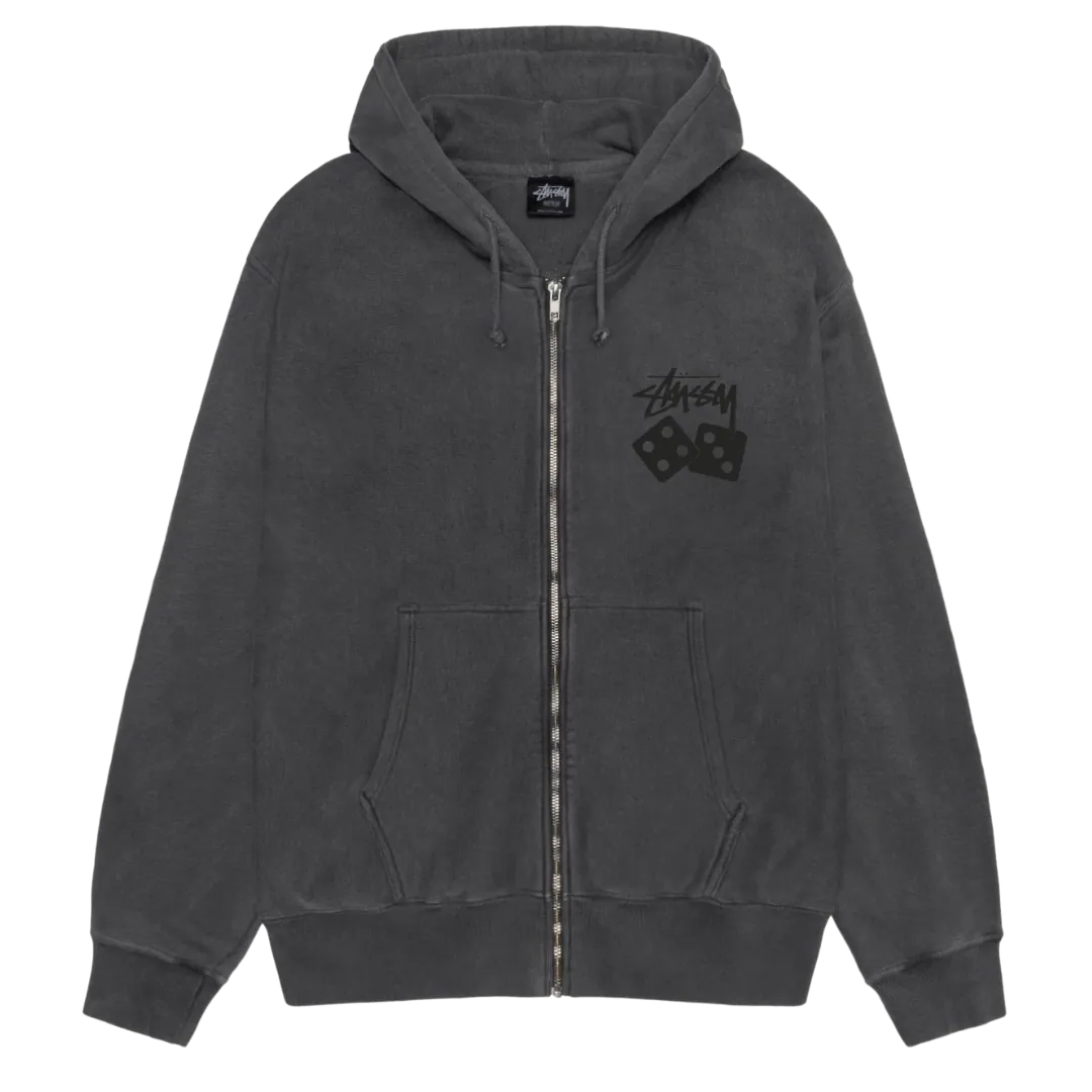 Stussy 25FW DICE ZIP HOODIE PIGMENT DYED