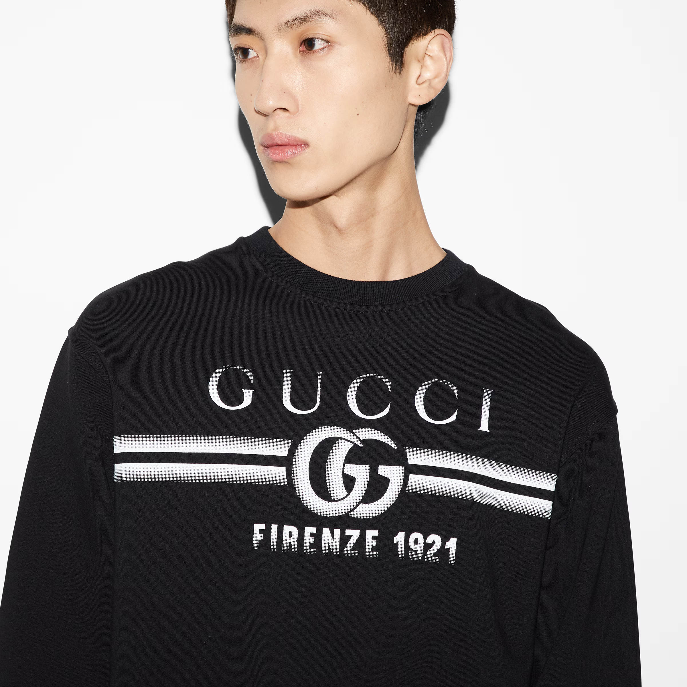 プリント コットンジャージー スウェットシャツ