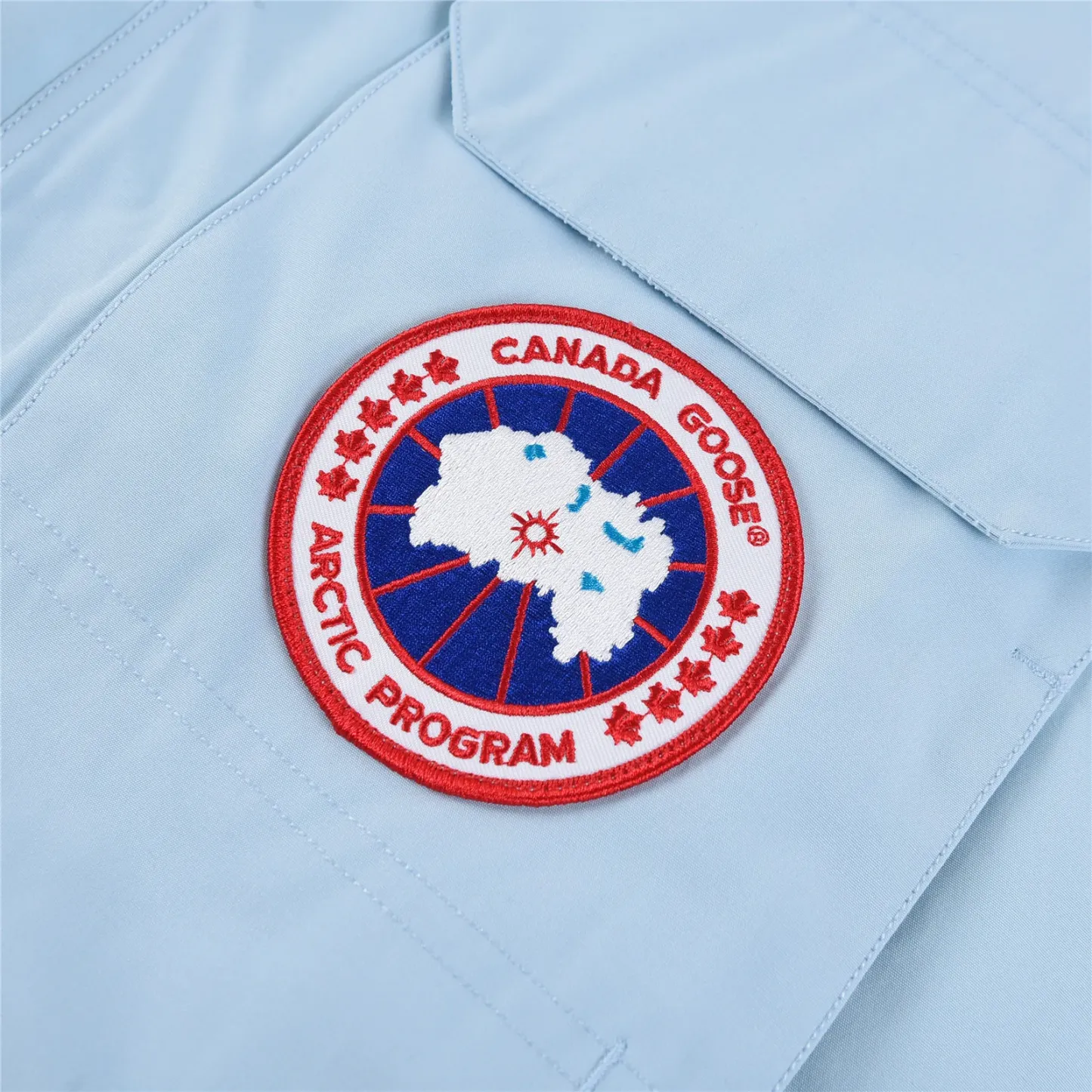 カナダグース エクスペディション パーカー 4660M ユニセックス ダウンジャケット ミドル丈コート (スカイブルー)。