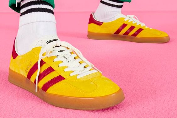 【GUCCI】× ADIDASコラボ Gazelle スニーカー(黄色)商品番号: sku1718966569537