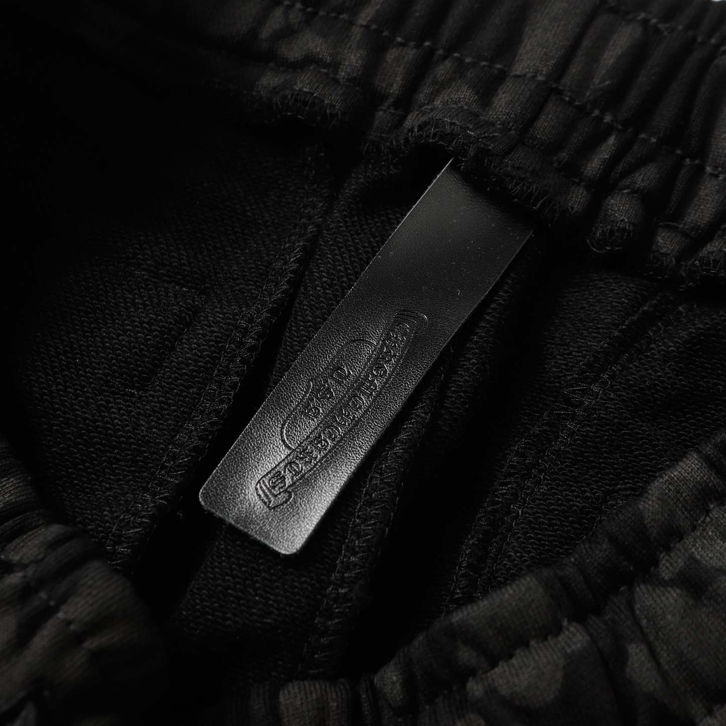 Chrome Hearts Black Tonal Monogram Horseshoe Logo Jogger Pants 1021