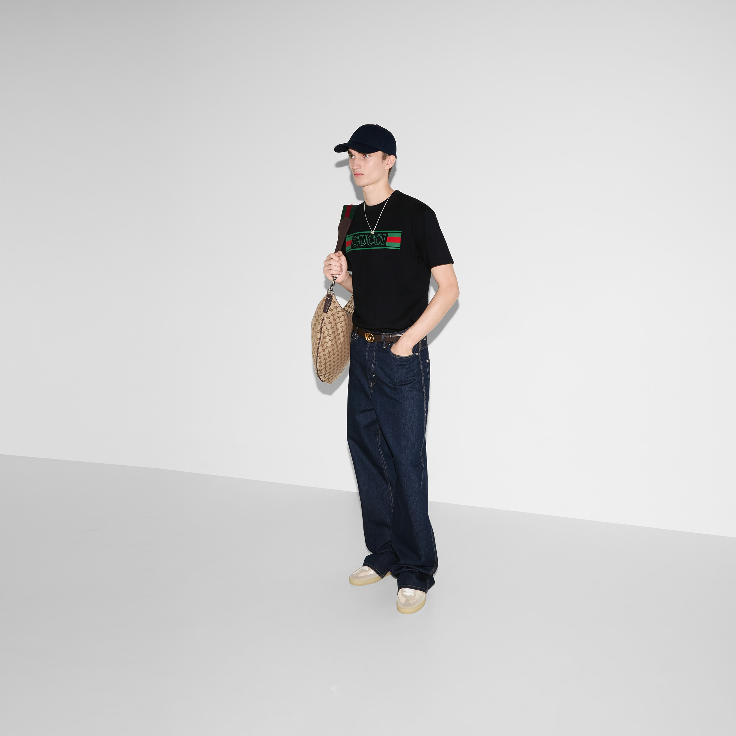 プリント コットンジャージー Tシャツ