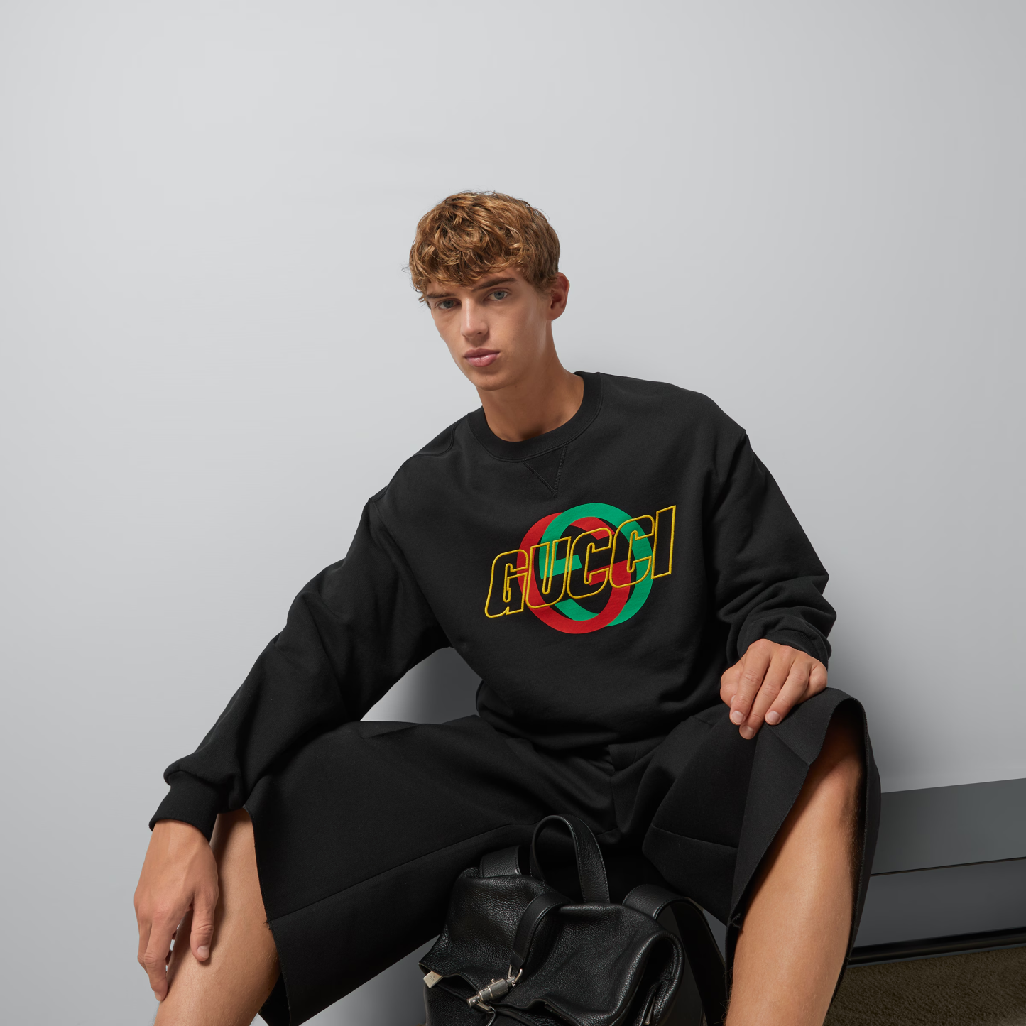 エンブロイダリー入り コットンジャージー スウェットシャツ