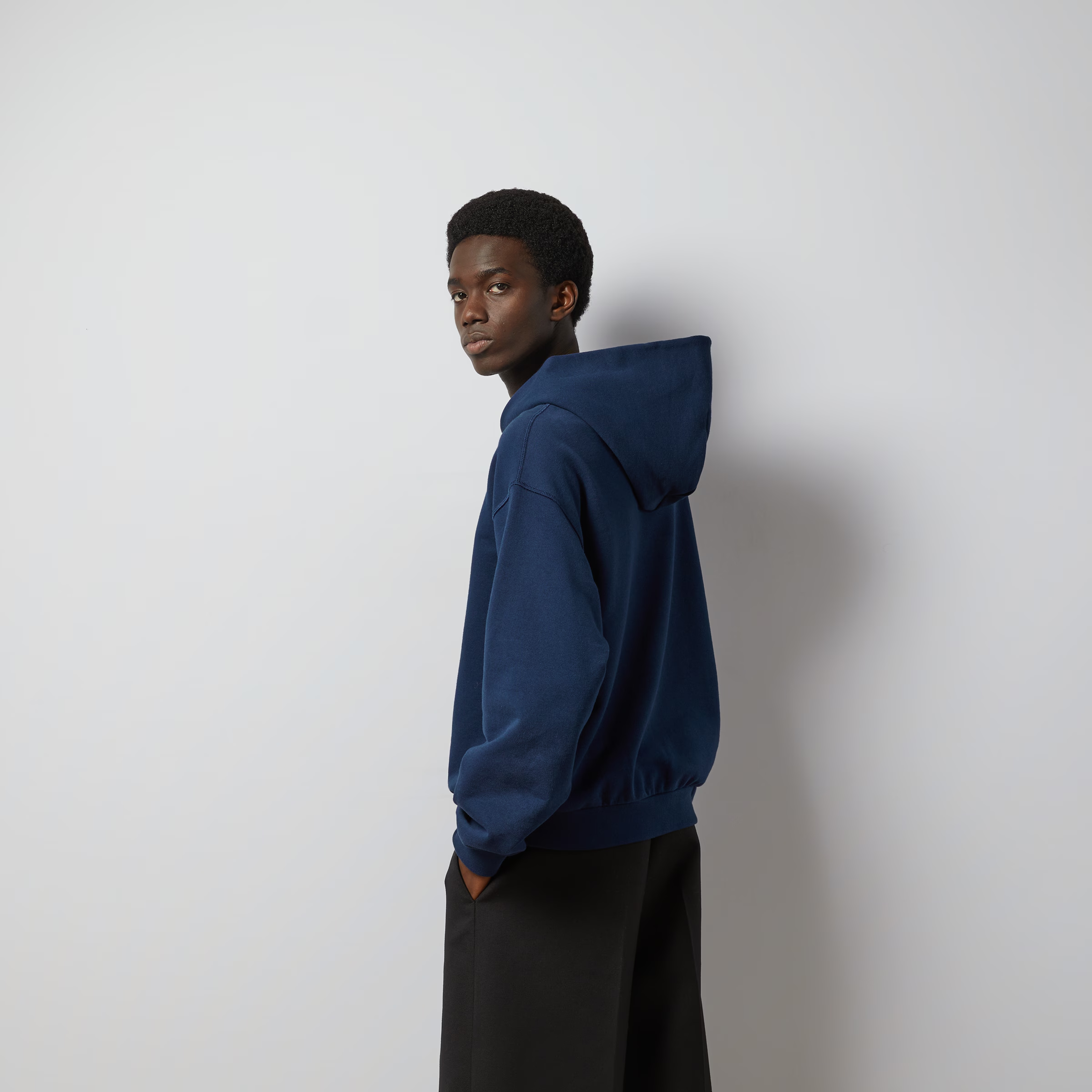 コットンジャージー フーデッド スウェットシャツ