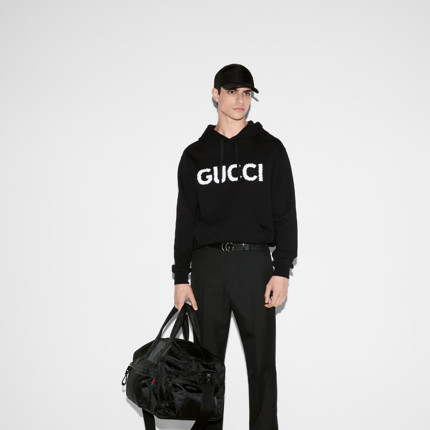 エンブロイダリー コットンジャージー フーデッド スウェットシャツ