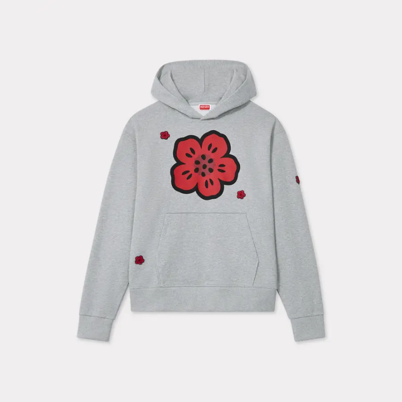 「ボケフラワー」刺繍パーカー