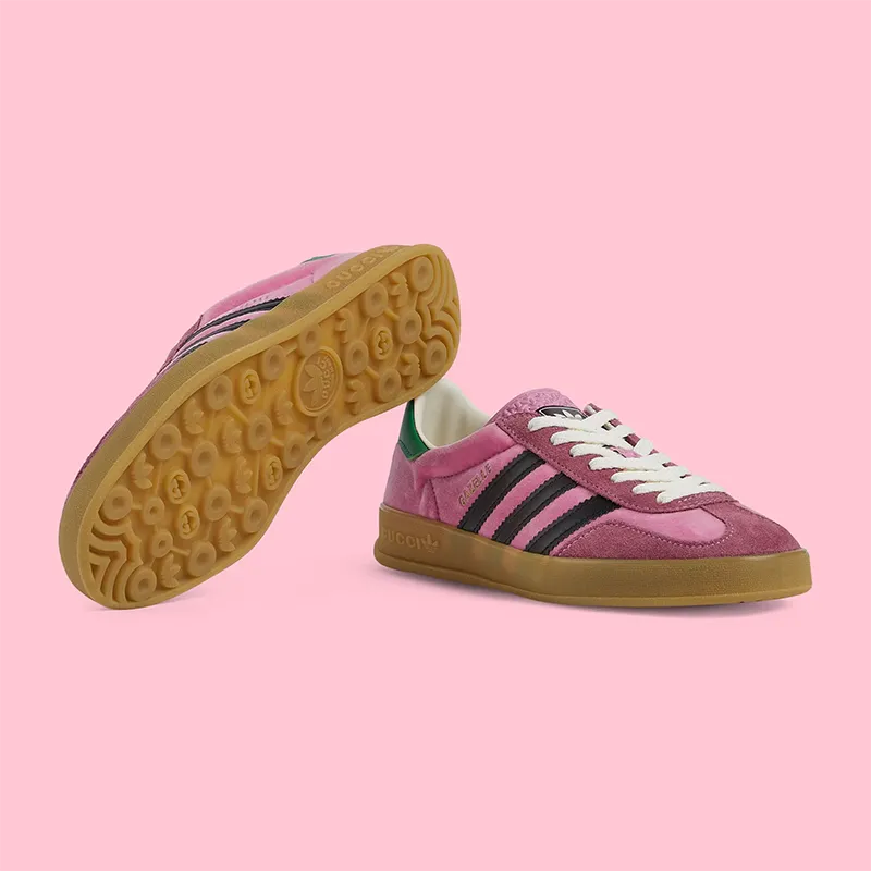 【GUCCI】× ADIDASコラボ Gazelle スニーカー(ピンク)商品番号: sku1718966598980