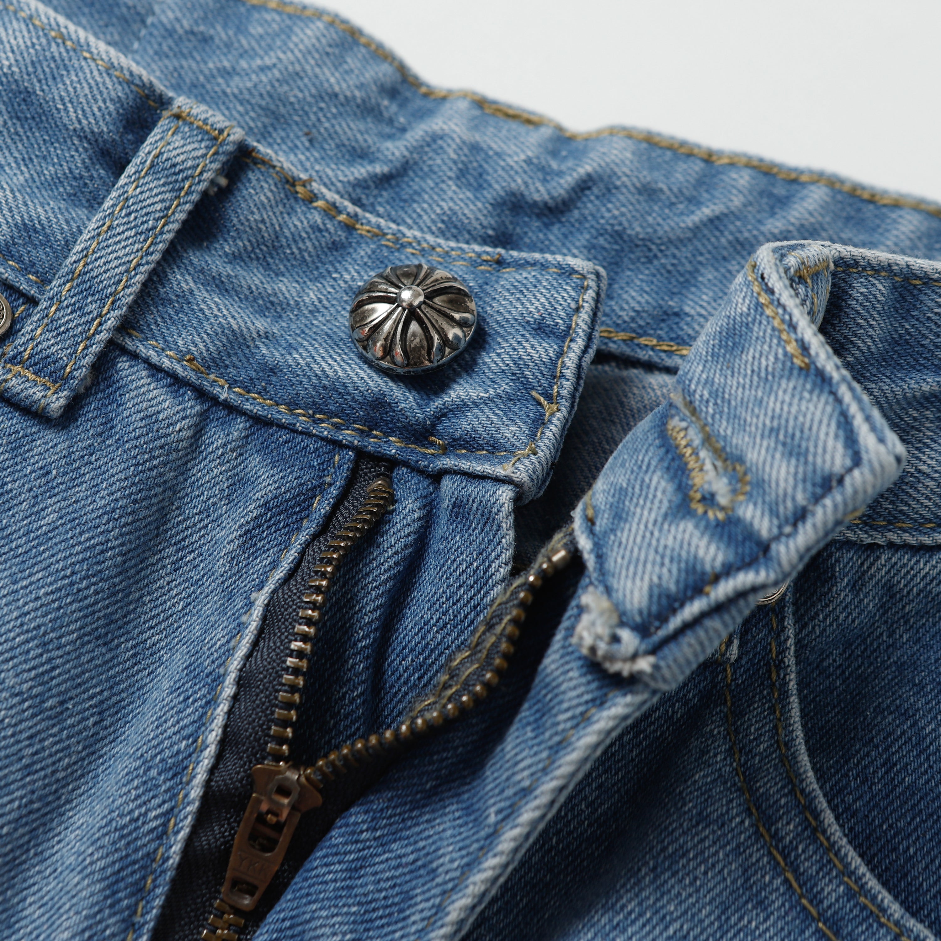 Chrome Hearts Levi's 505 Black Cross Patch Jeans